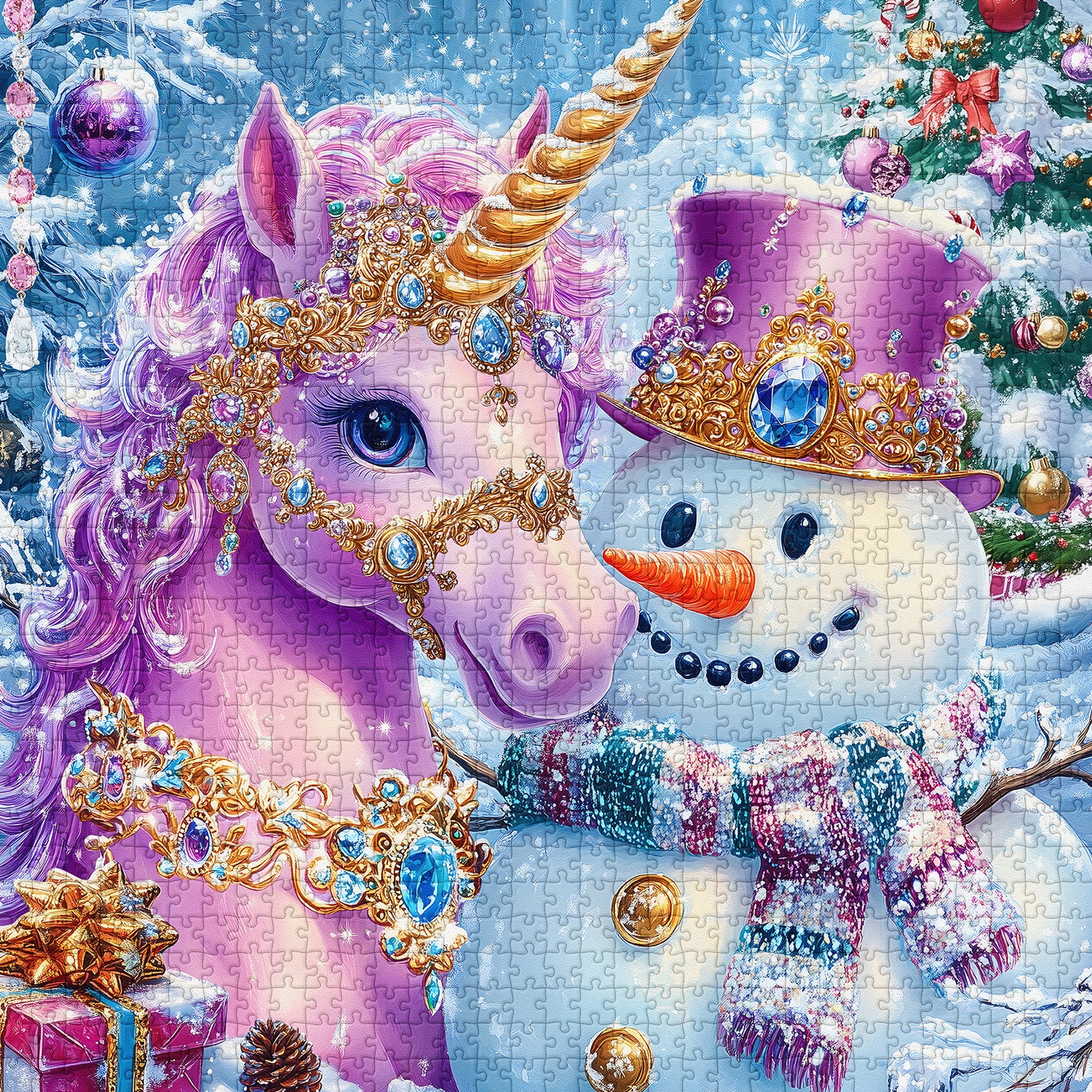 Snowman Unicorn Jigsaw Puzzles 1000 Pieces
