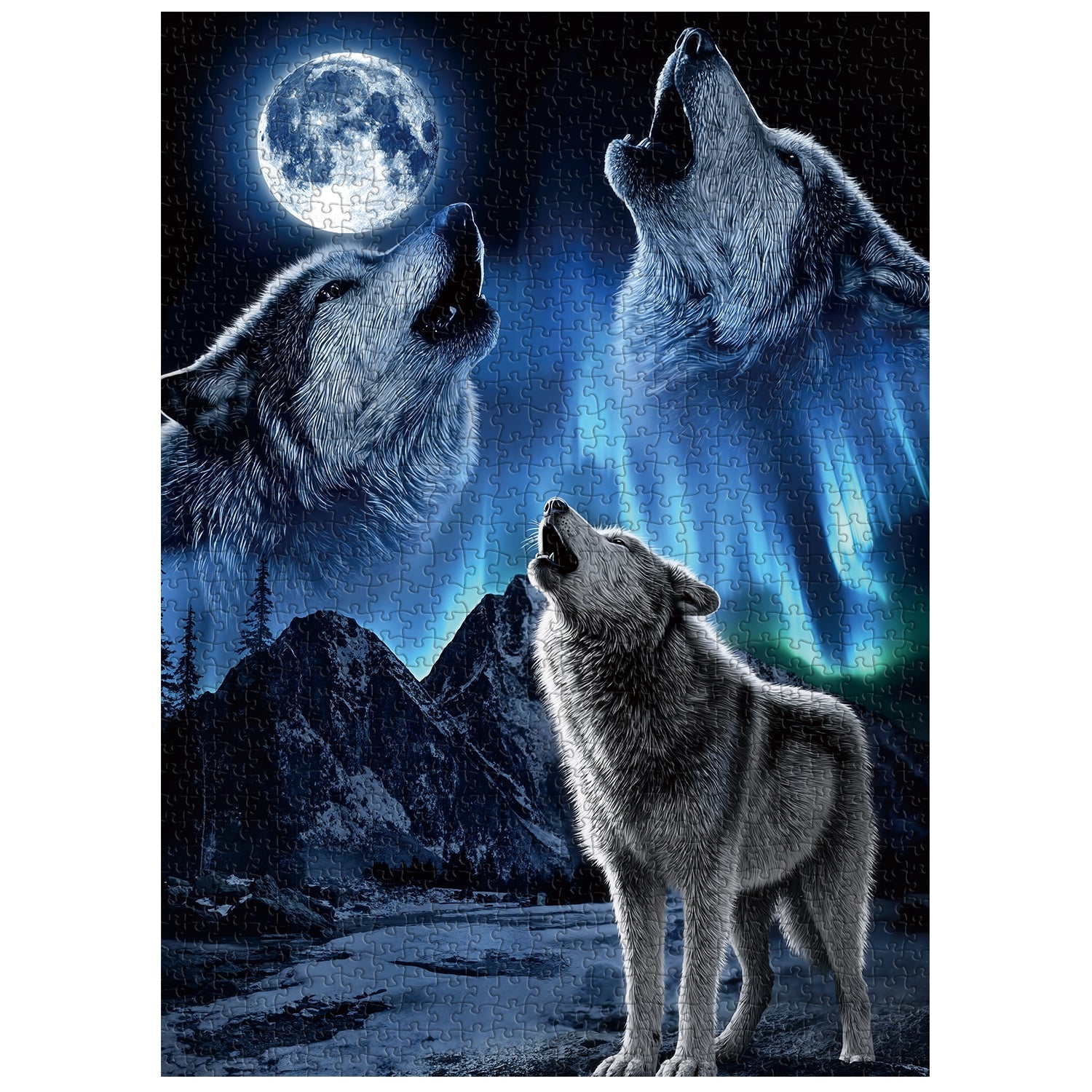 Star Night Wolf Jigsaw Puzzle 1000 Pieces