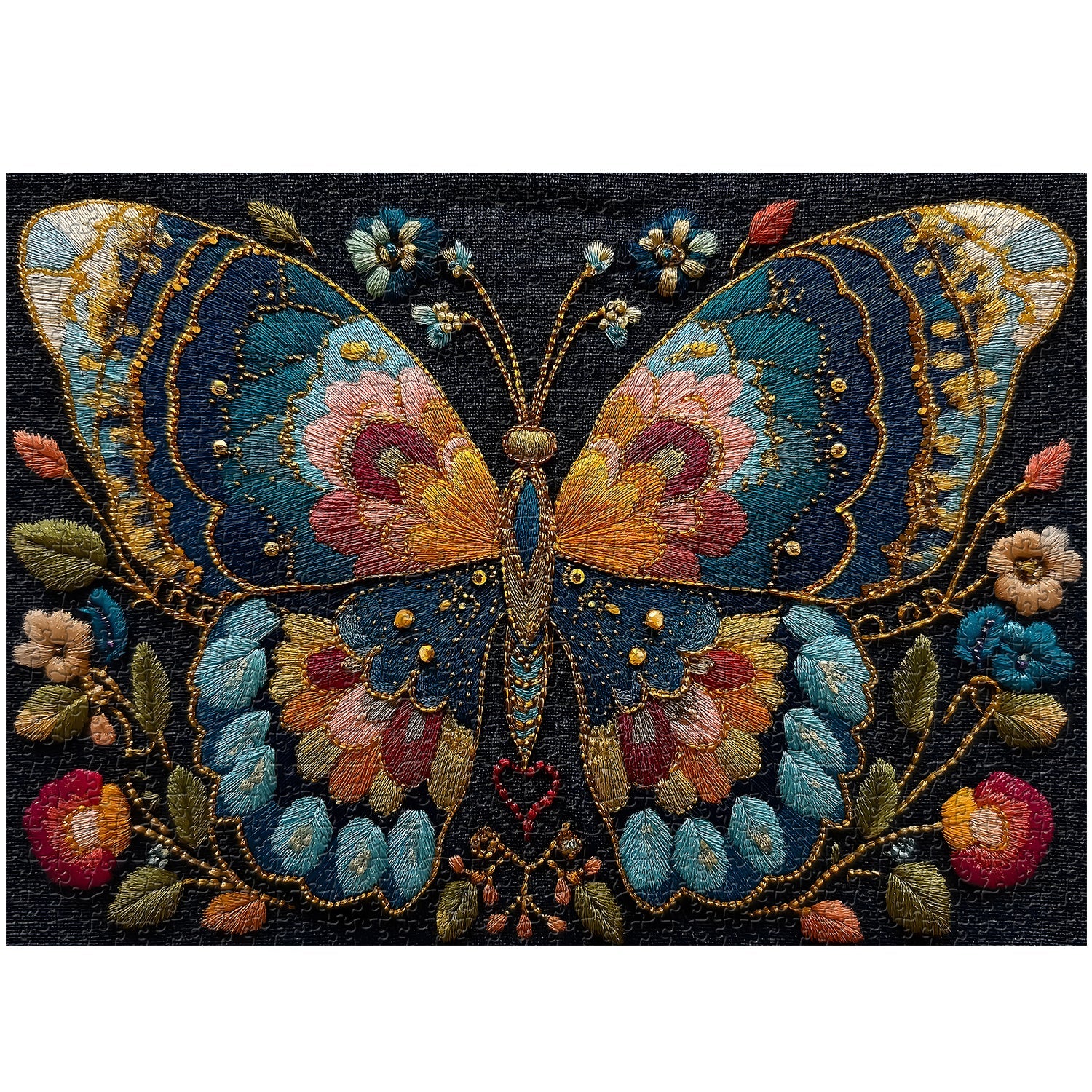 Floral Butterfly Jigsaw Puzzle 1000 Pieces