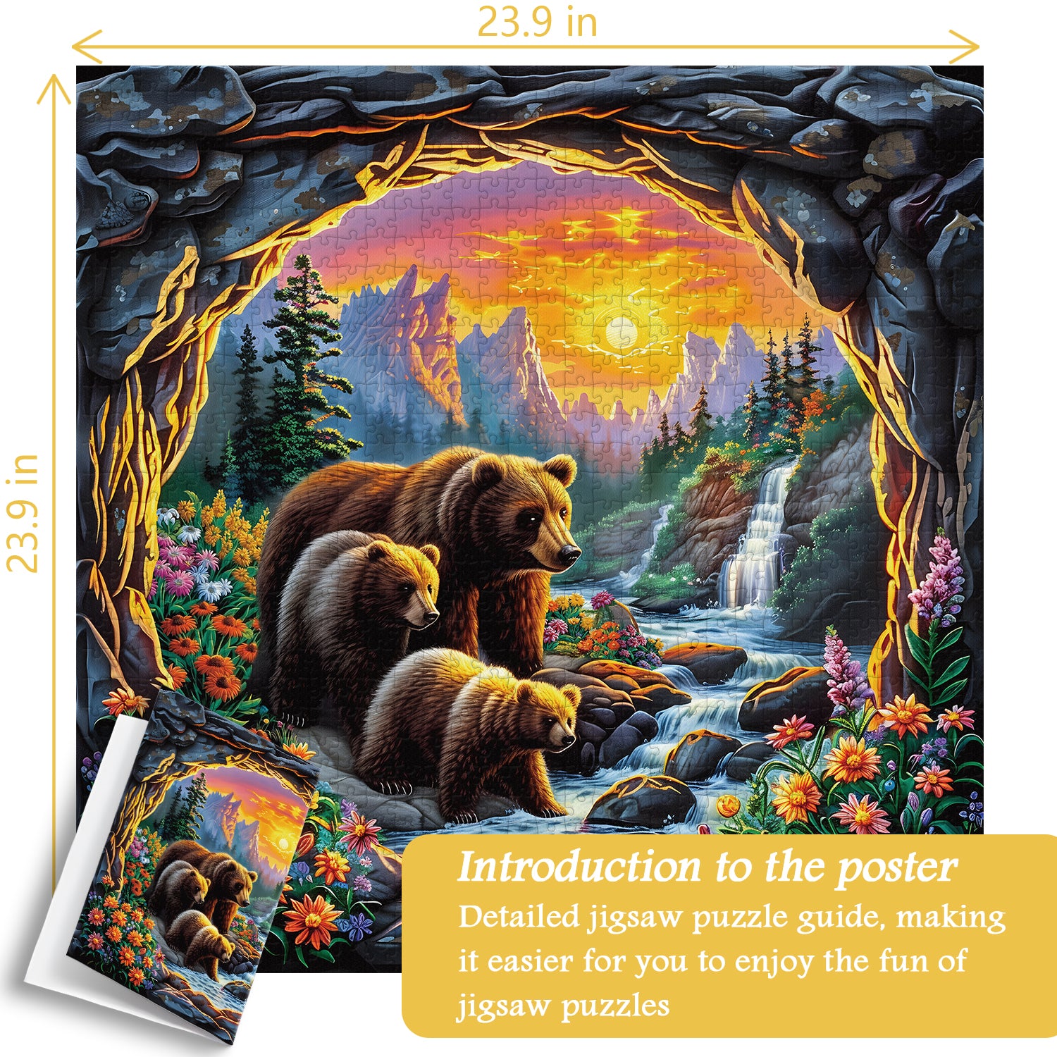 Mountain Bears Jigsaw Puzzle 1000 Pieces