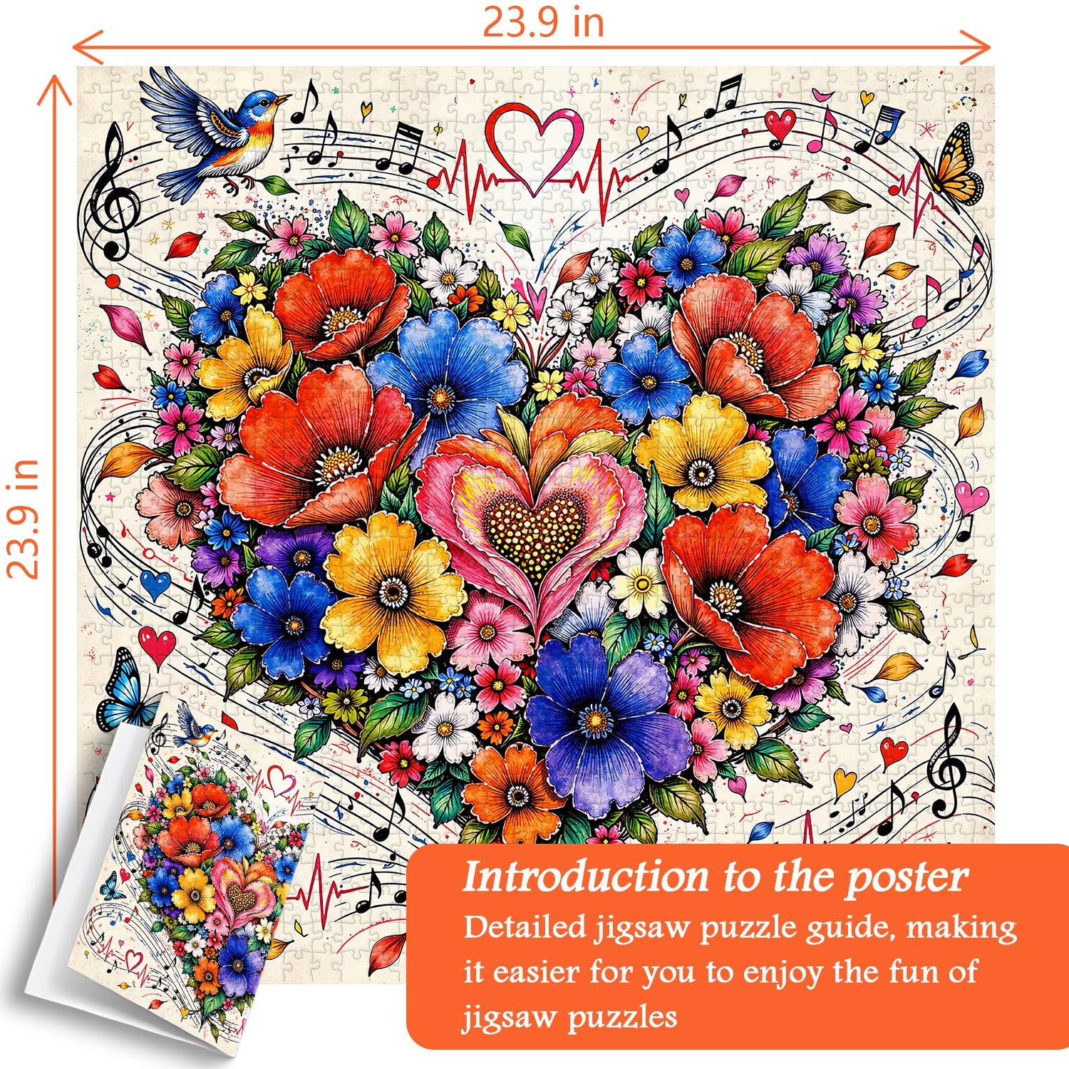 Heart of Blooms Jigsaw Puzzle 1000 Pieces