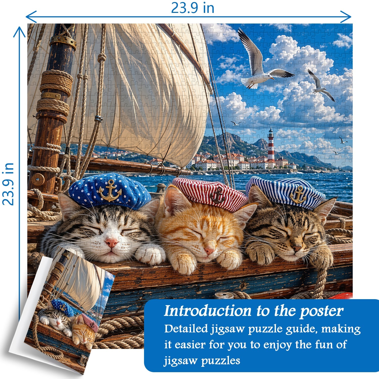 Nautical Cat Jigsaw Puzzle 1000 Piece
