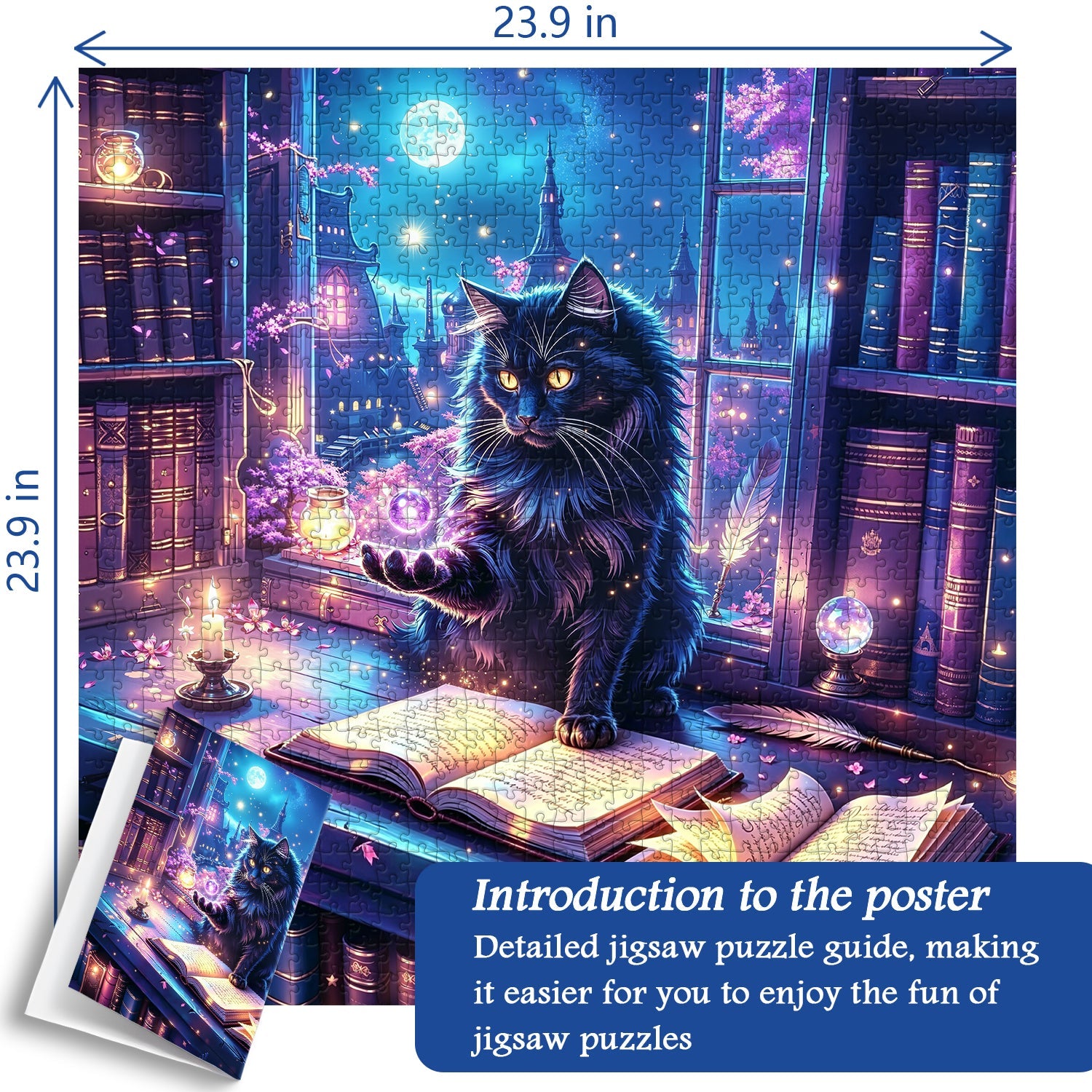 Magic Black Cat Jigsaw Puzzle 1000 Piece