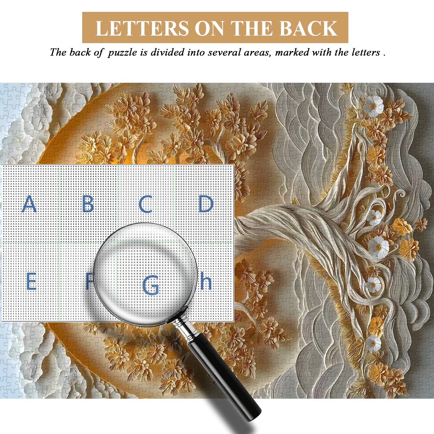 Golden Paper Tree Jigsaw Puzzle 1000 Pieces