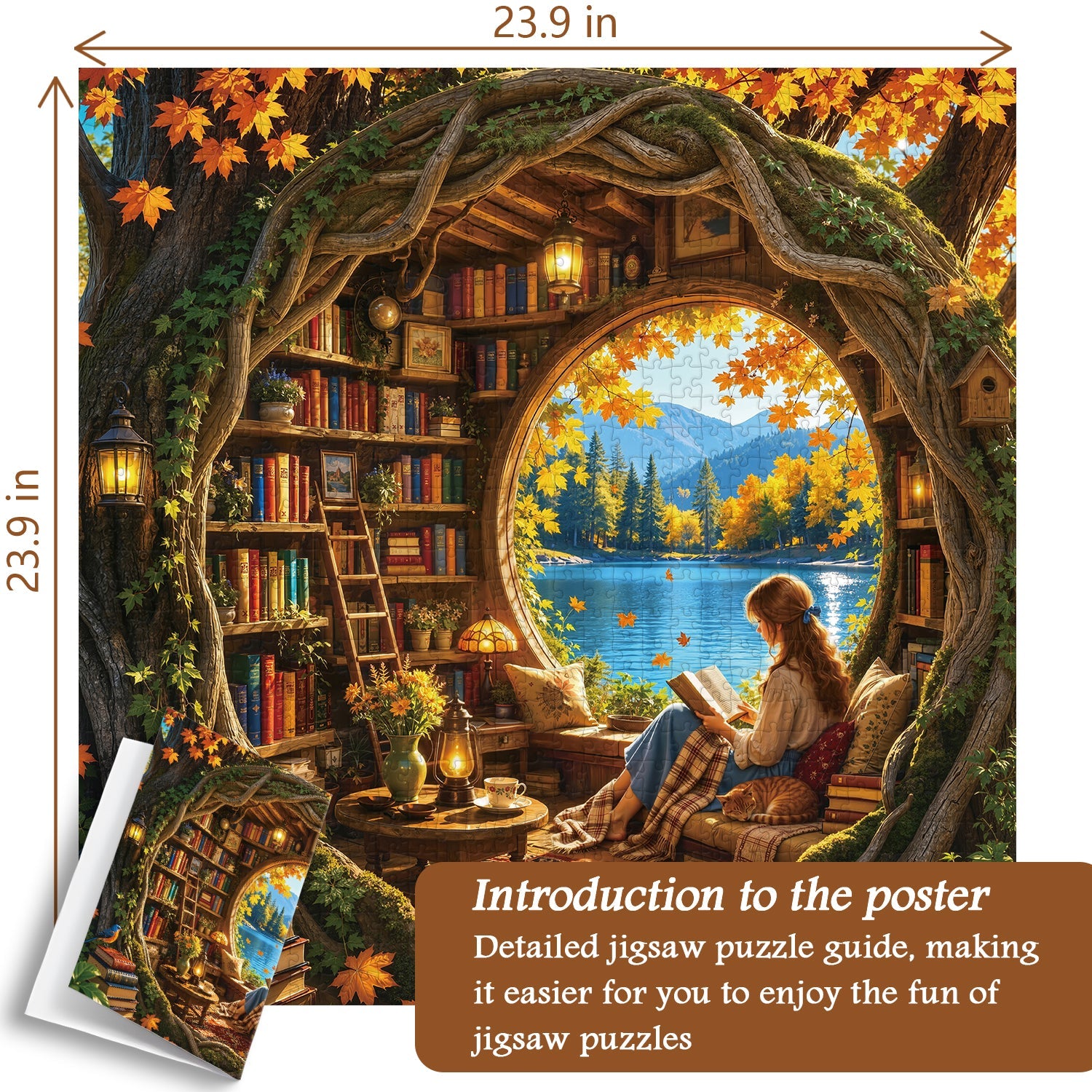 Autumn Book House Jigsaw Puzzle 1000 Piece