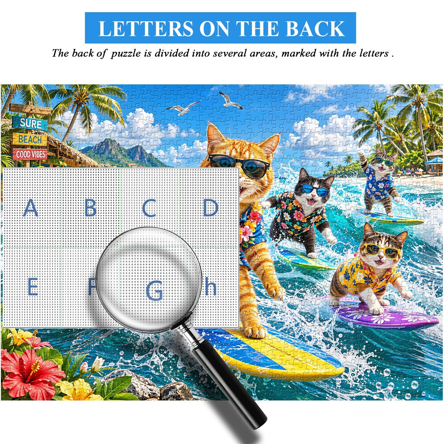 Surf Cats Jigsaw Puzzle 1000 Piece