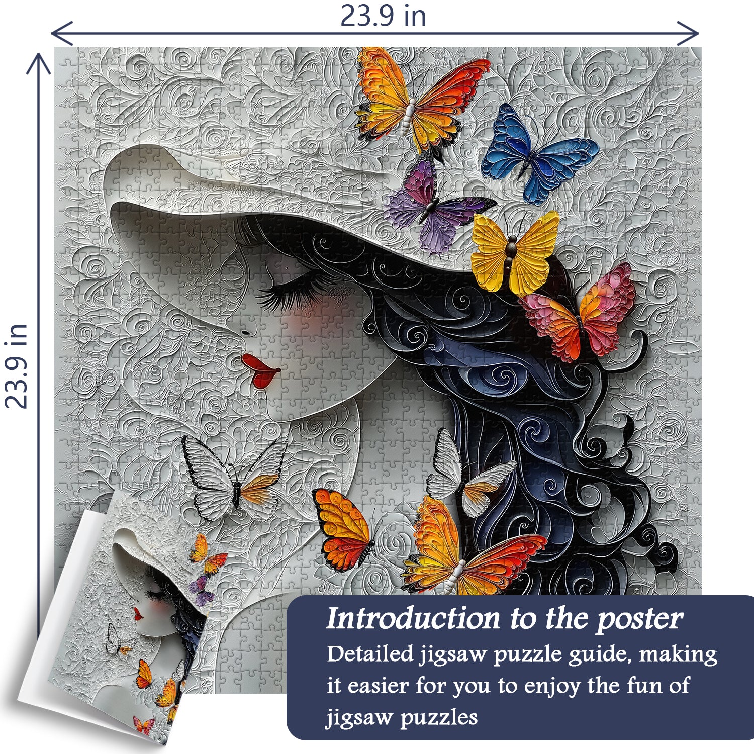 Butterfly Lady Jigsaw Puzzle 1000 Pieces