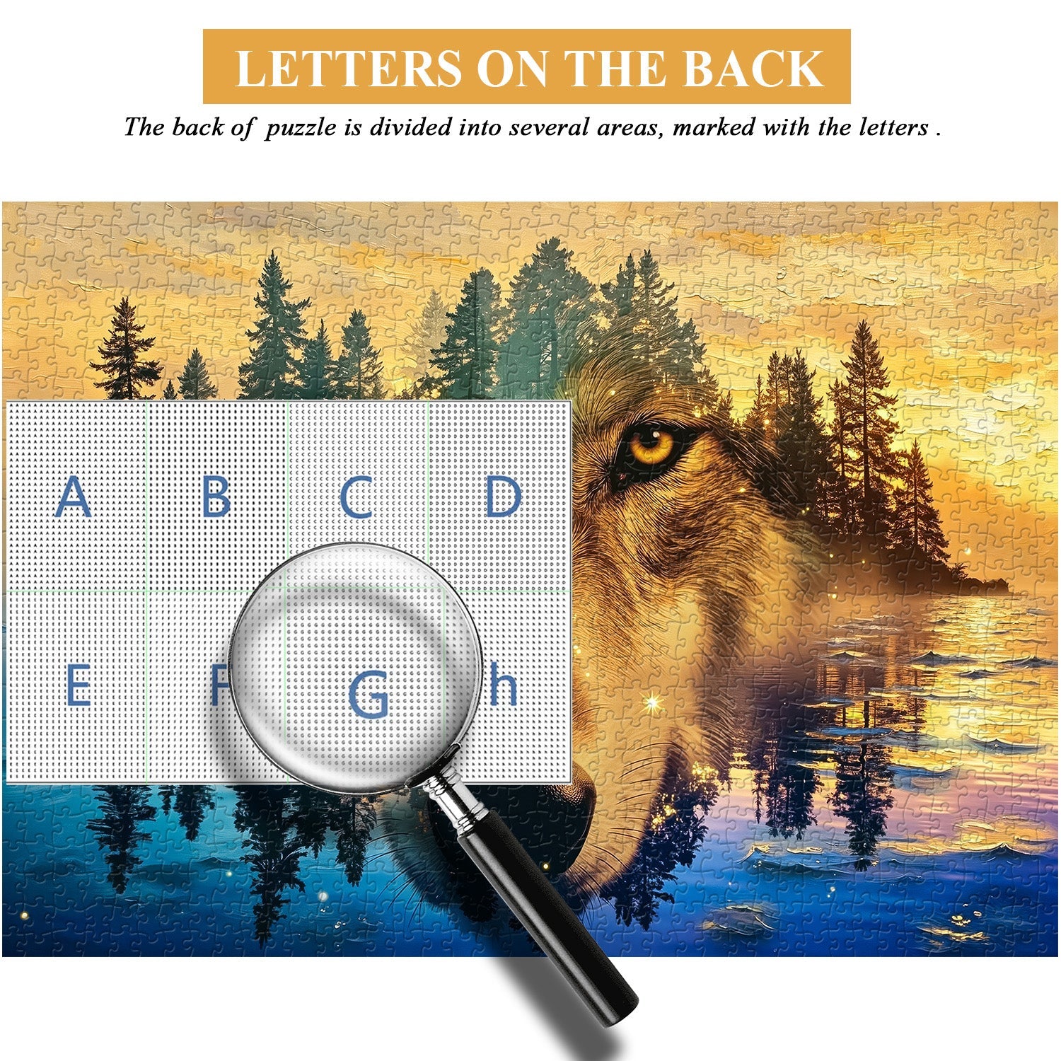 Lake Wild Wolf Jigsaw Puzzle 1000 Pieces
