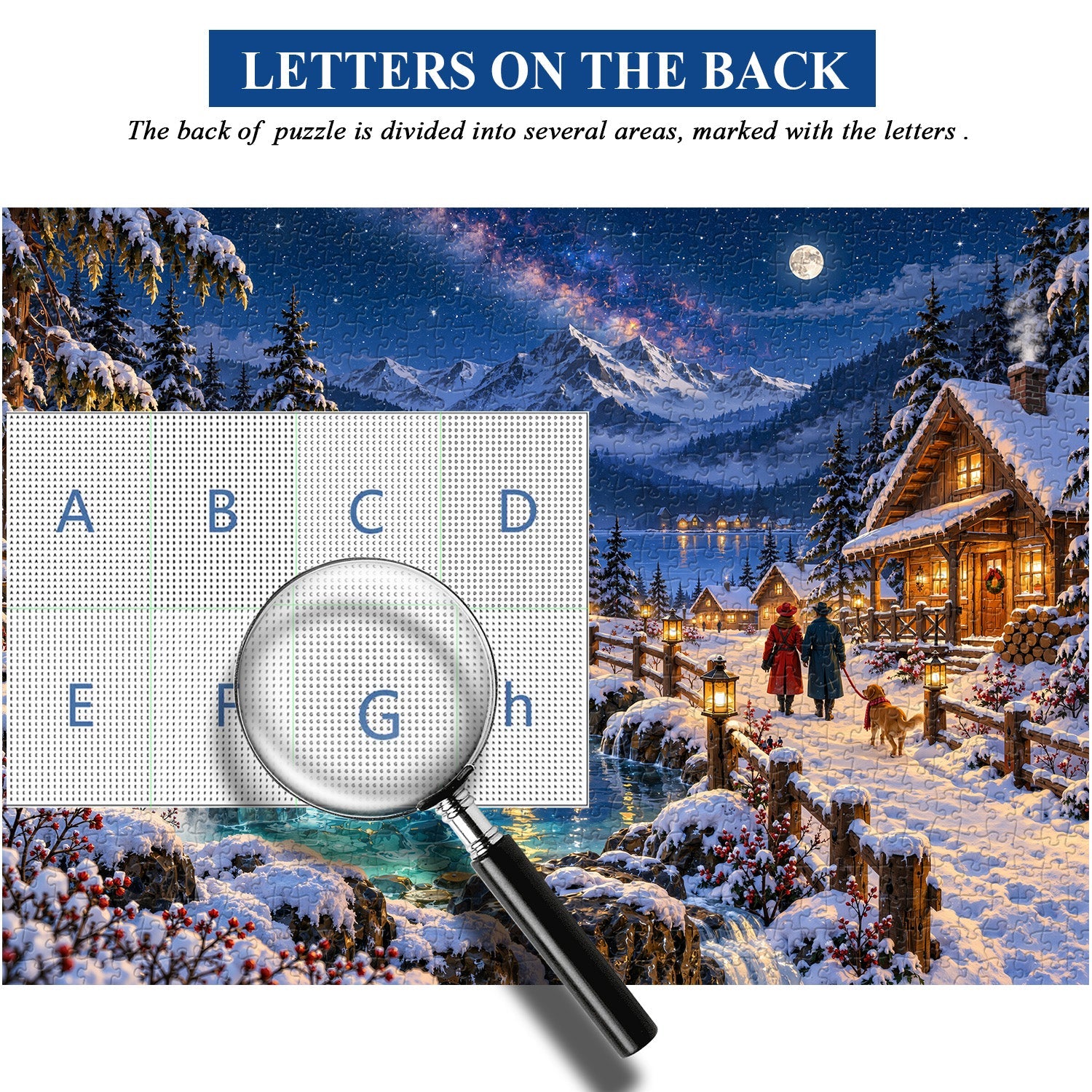 Winter Hot Spring Village Jigsaw Puzzle 1000 Pieces