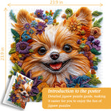 Embroidered Pup Jigsaw Puzzles 1000 Piece