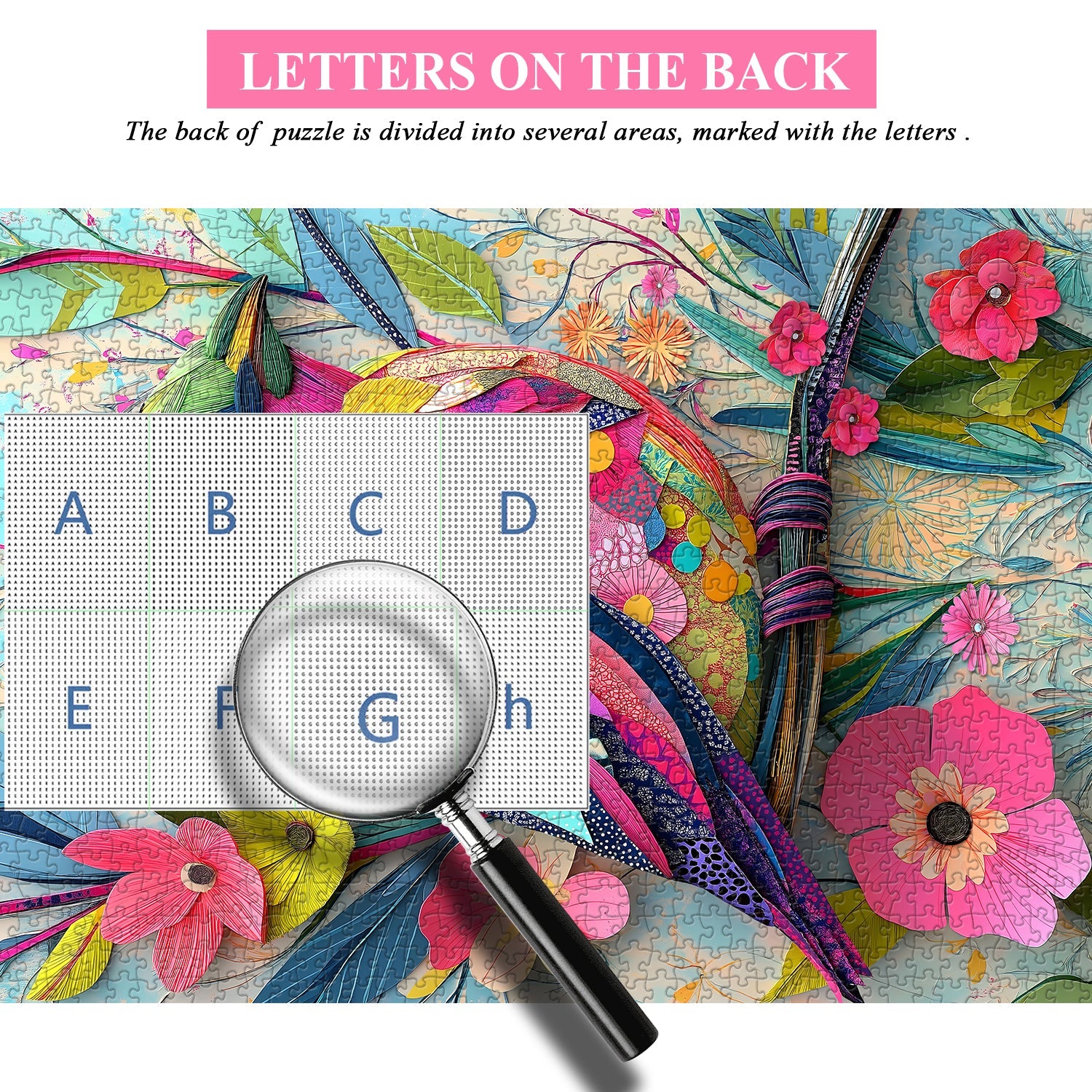 Collage Colorful Bird Jigsaw Puzzle 1000 Pieces