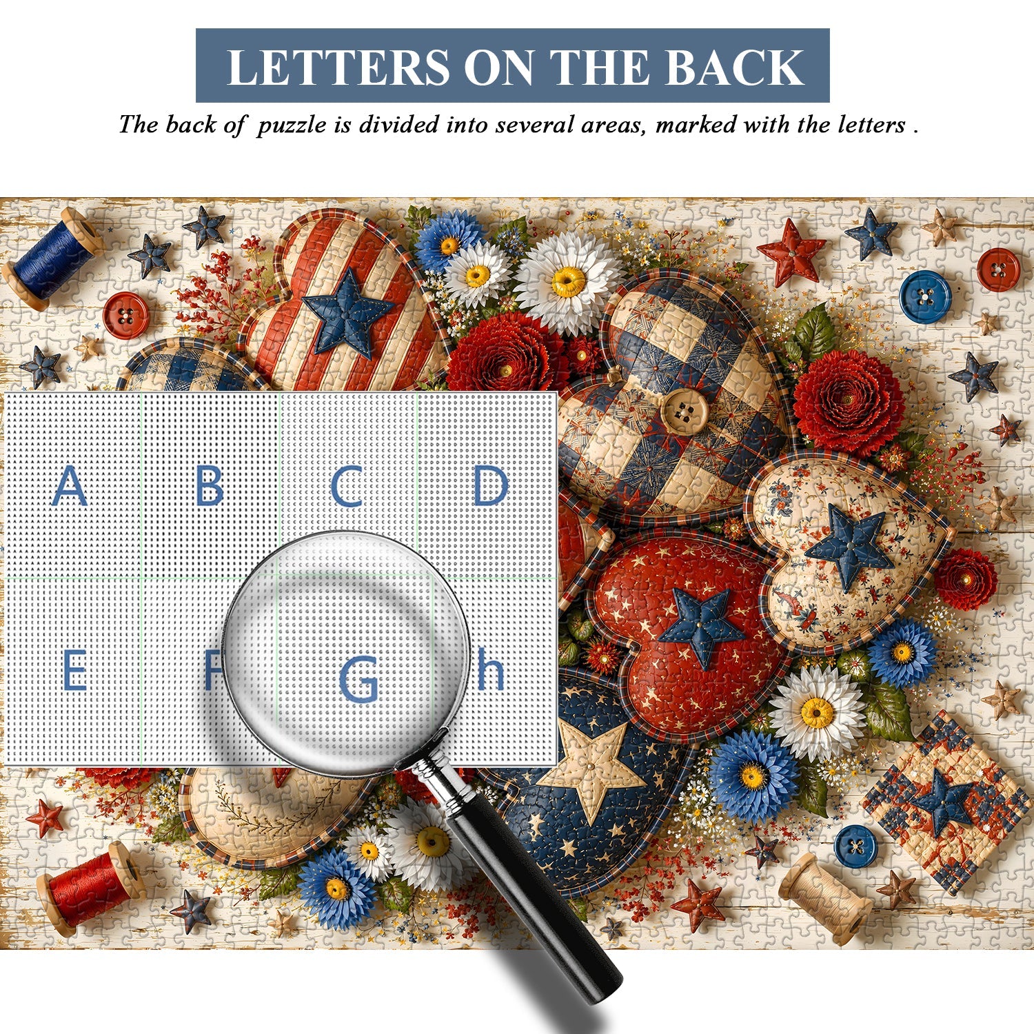 Patriotic Hearts Jigsaw Puzzle 1000 Pieces