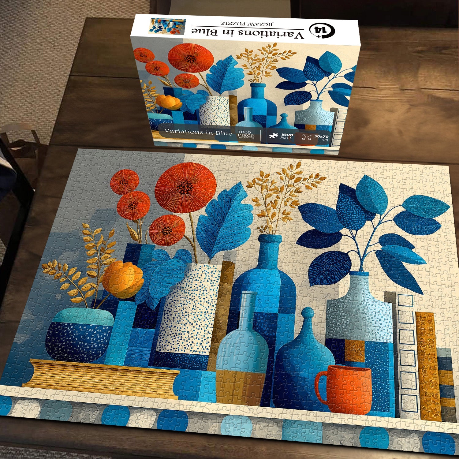Variations in Blue Jigsaw Puzzle 1000 Piece