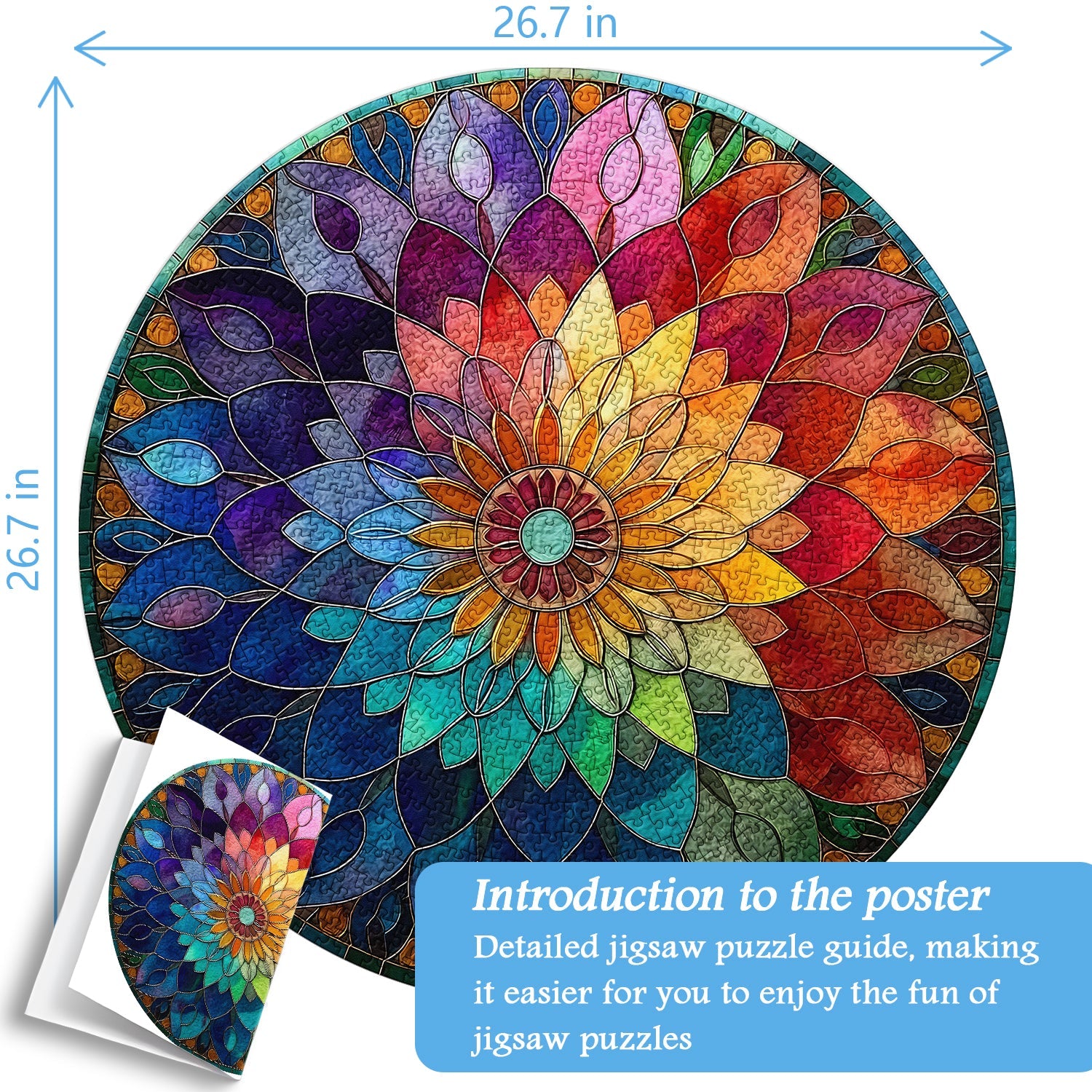Mosaic Petals Jigsaw Puzzle 1000 Pieces