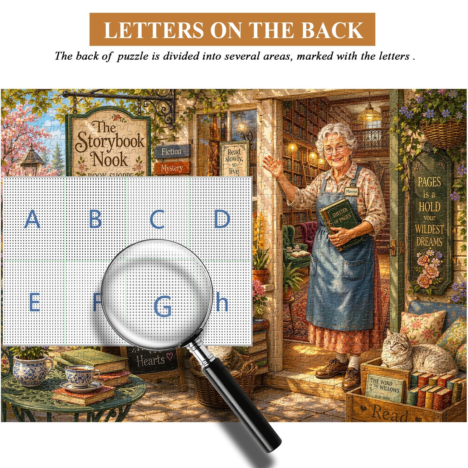 Floral Booknook Jigsaw Puzzle 1000 Piece