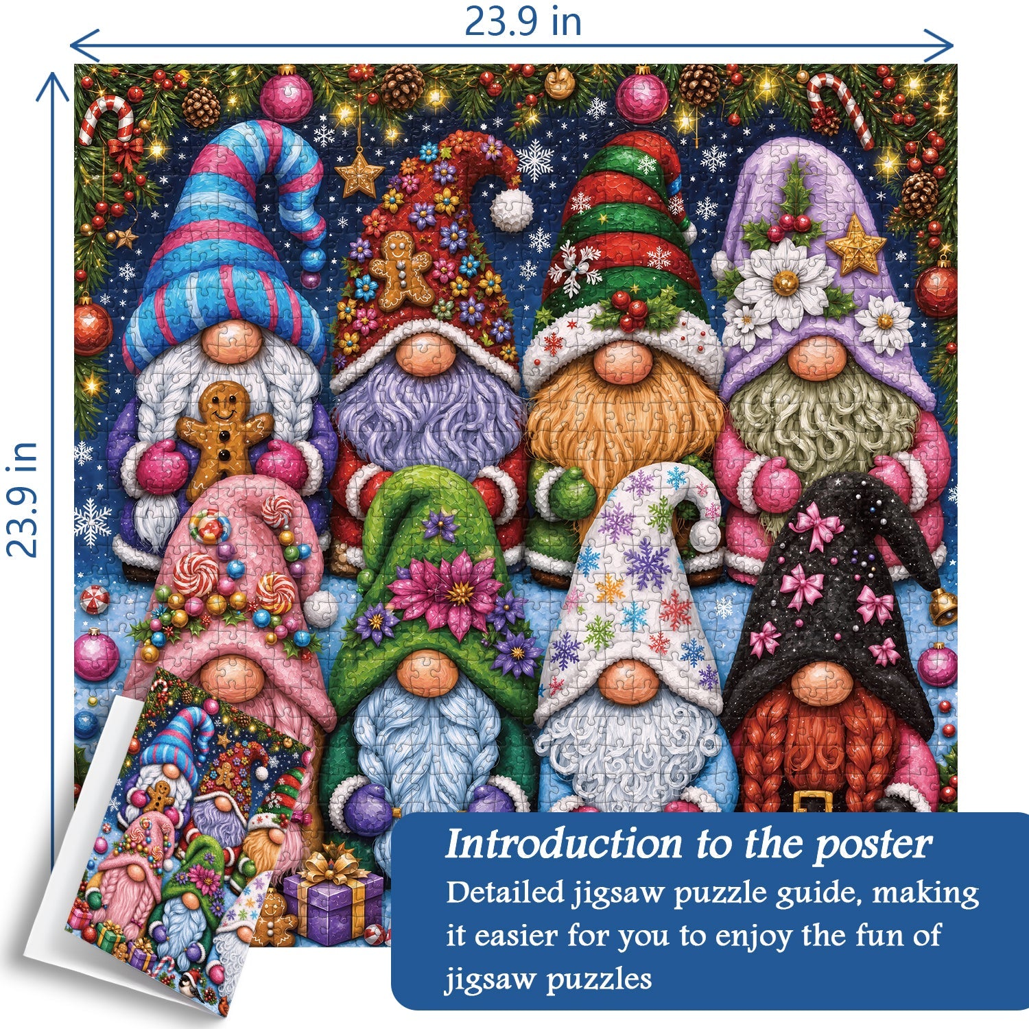 Christmas Gnomes Jigsaw Puzzle 1000 Pieces