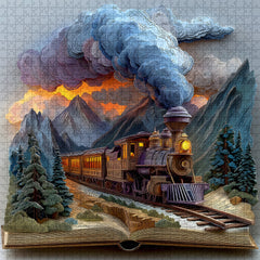 Book Page Rail Journey Jigsaw Puzzle 1000 Pieces