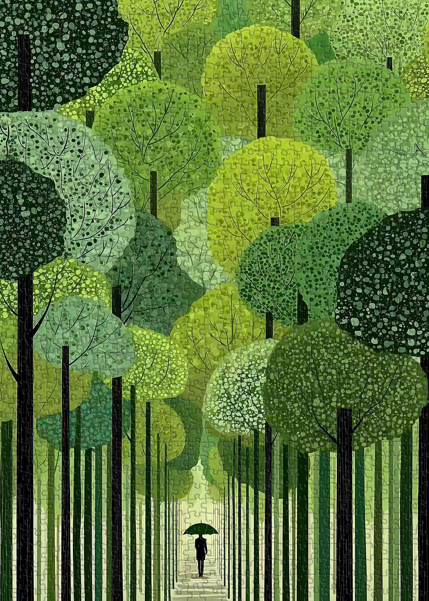 Puzzle 1000 pièces Sentier verdoyant