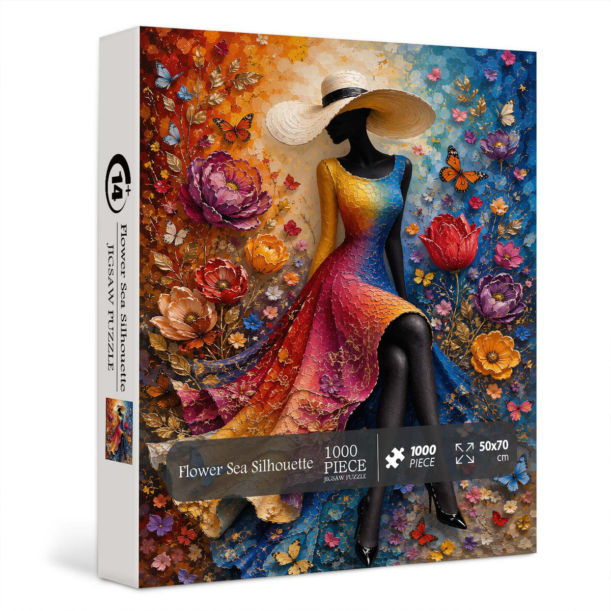 Flower Sea Silhouette Jigsaw Puzzle 1000 Piece
