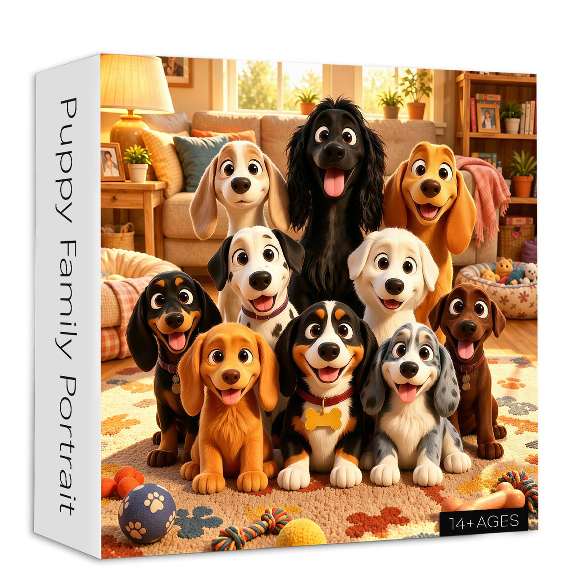 Puppy Family Portrait Jigsaw Puzzle 1000 Piece