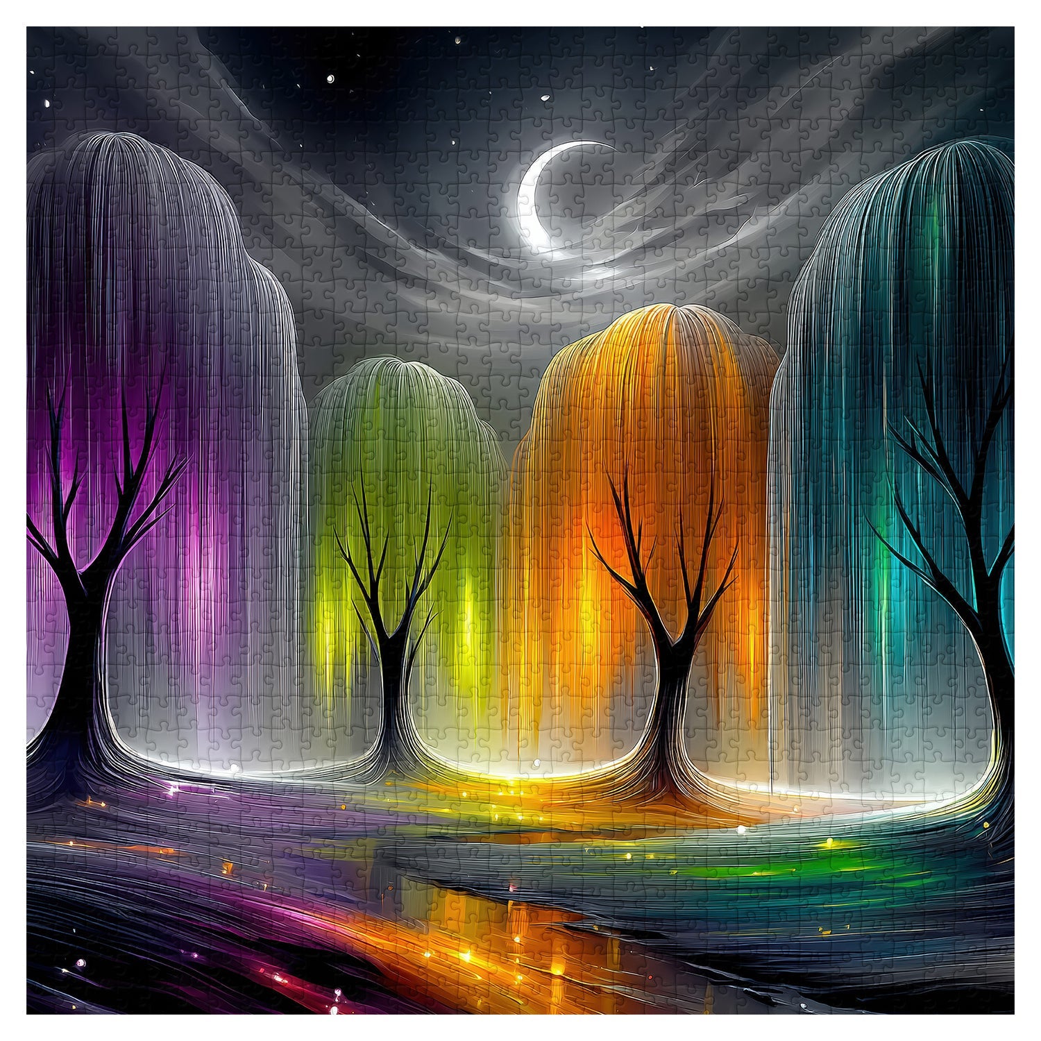 Puzzle 1000 pièces Kaleidoscope Willows