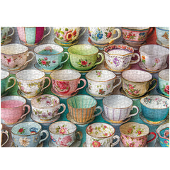 Puzzle en bois de 1000 pièces - Tasses à thé