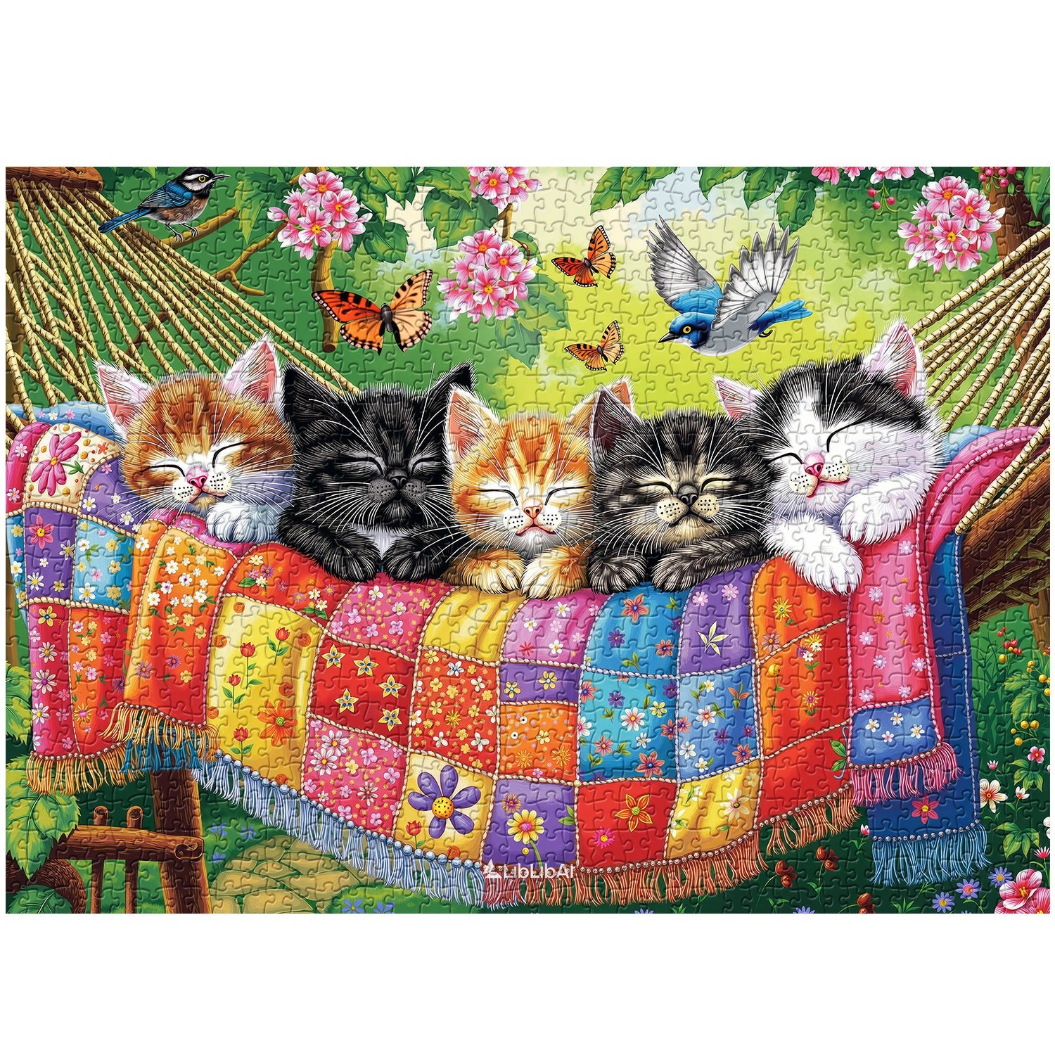 Cats Sleep in Spring Jigsaw Puzzle 1000 Pieces