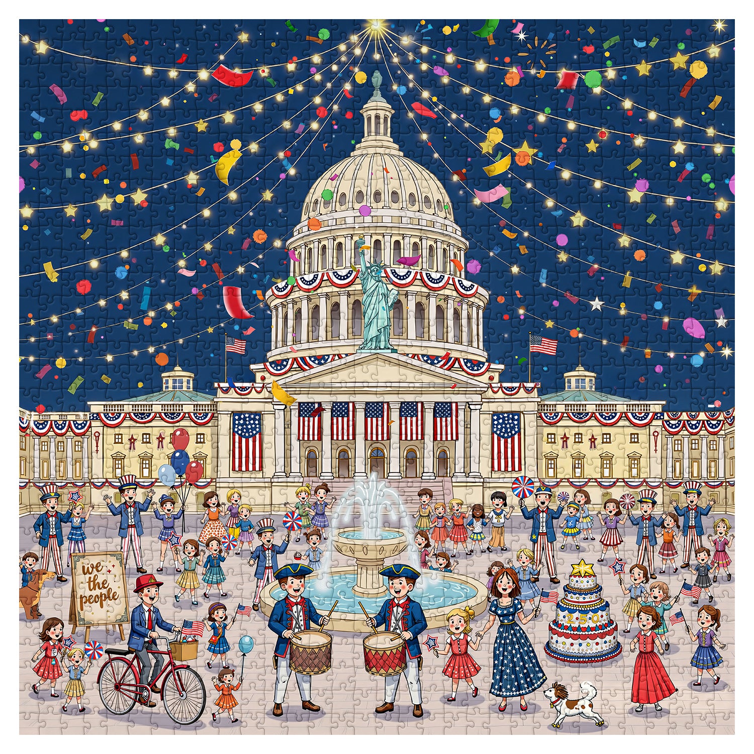 Puzzle de 1000 pièces Feux d'artifice et liberté