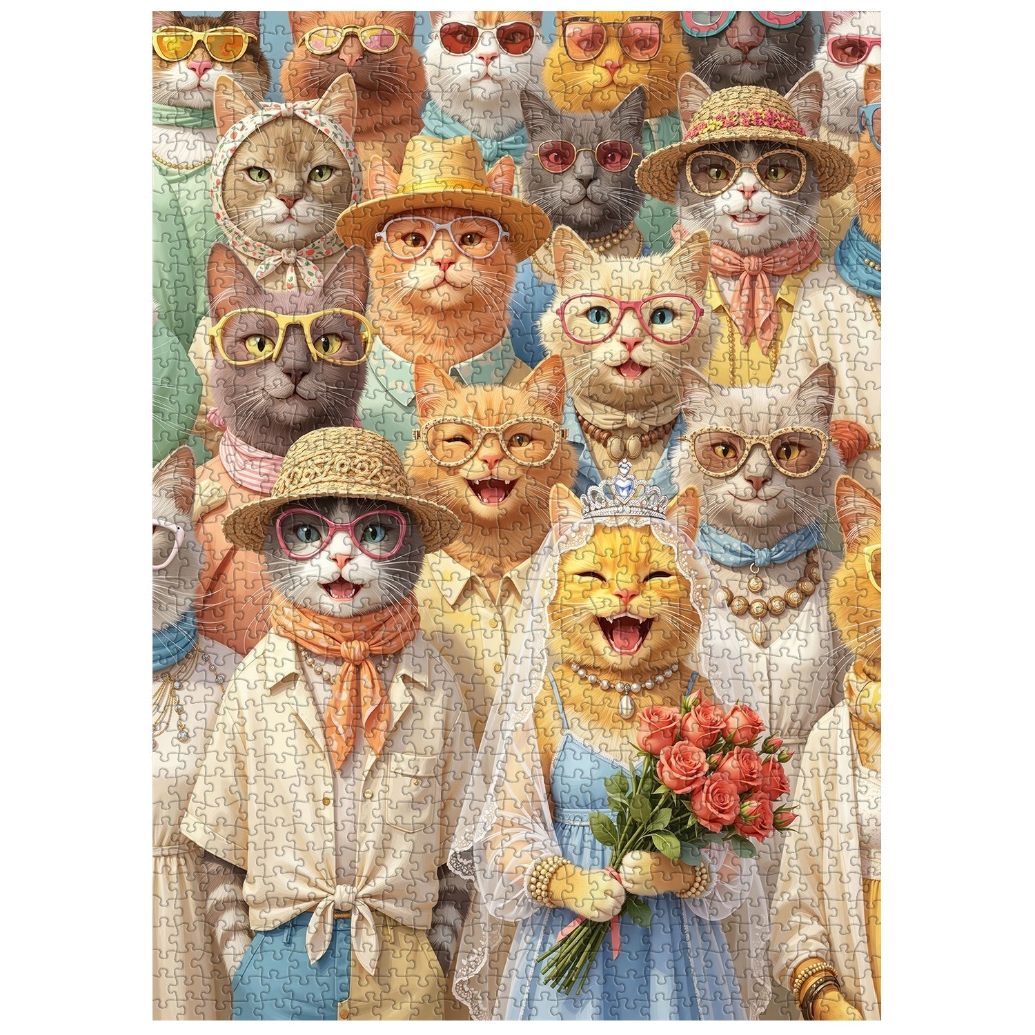 Feline Nuptials  Jigsaw Puzzle 1000 Piece