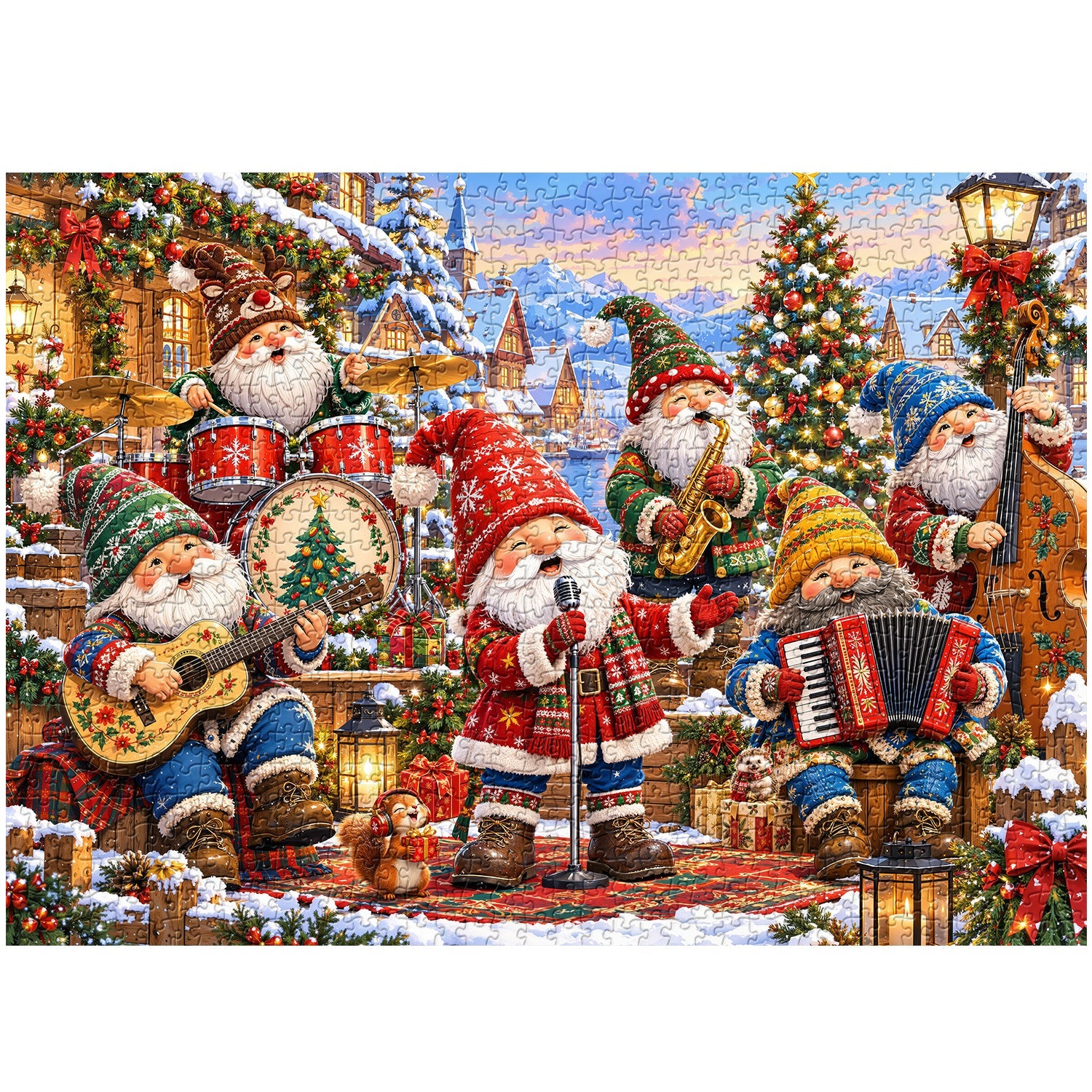Christmas Gnome Band Jigsaw Puzzle 1000 Piece