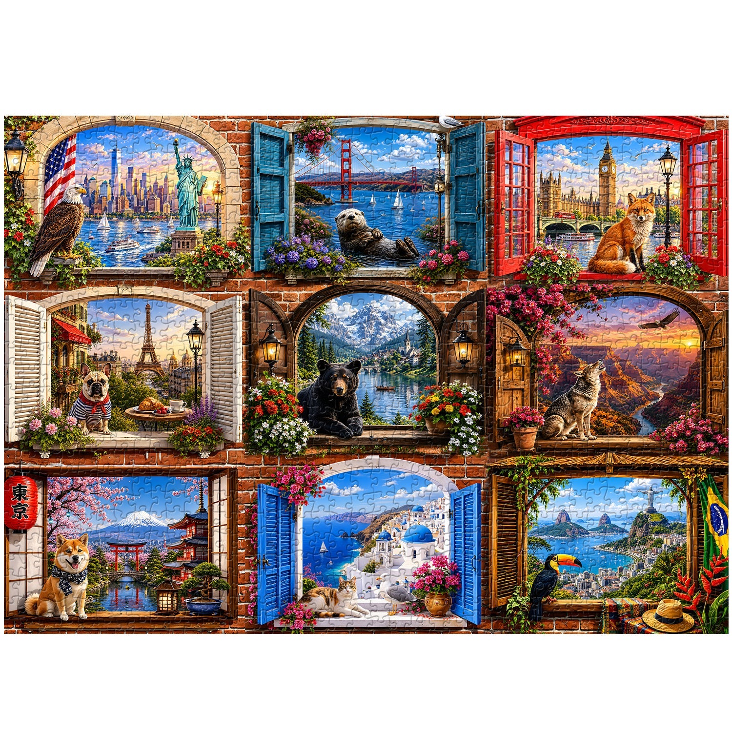 World Panes Jigsaw Puzzle 1000 Piece