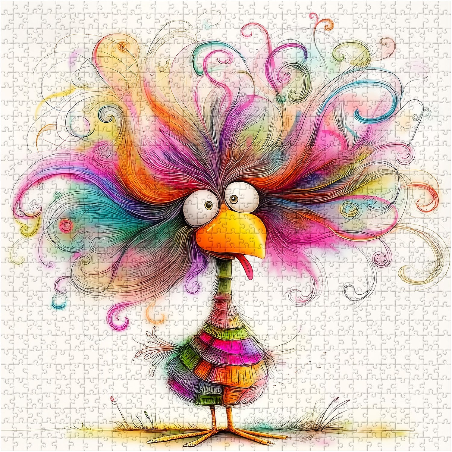 Exploding Bird Jigsaw Puzzle 1000 Pieces