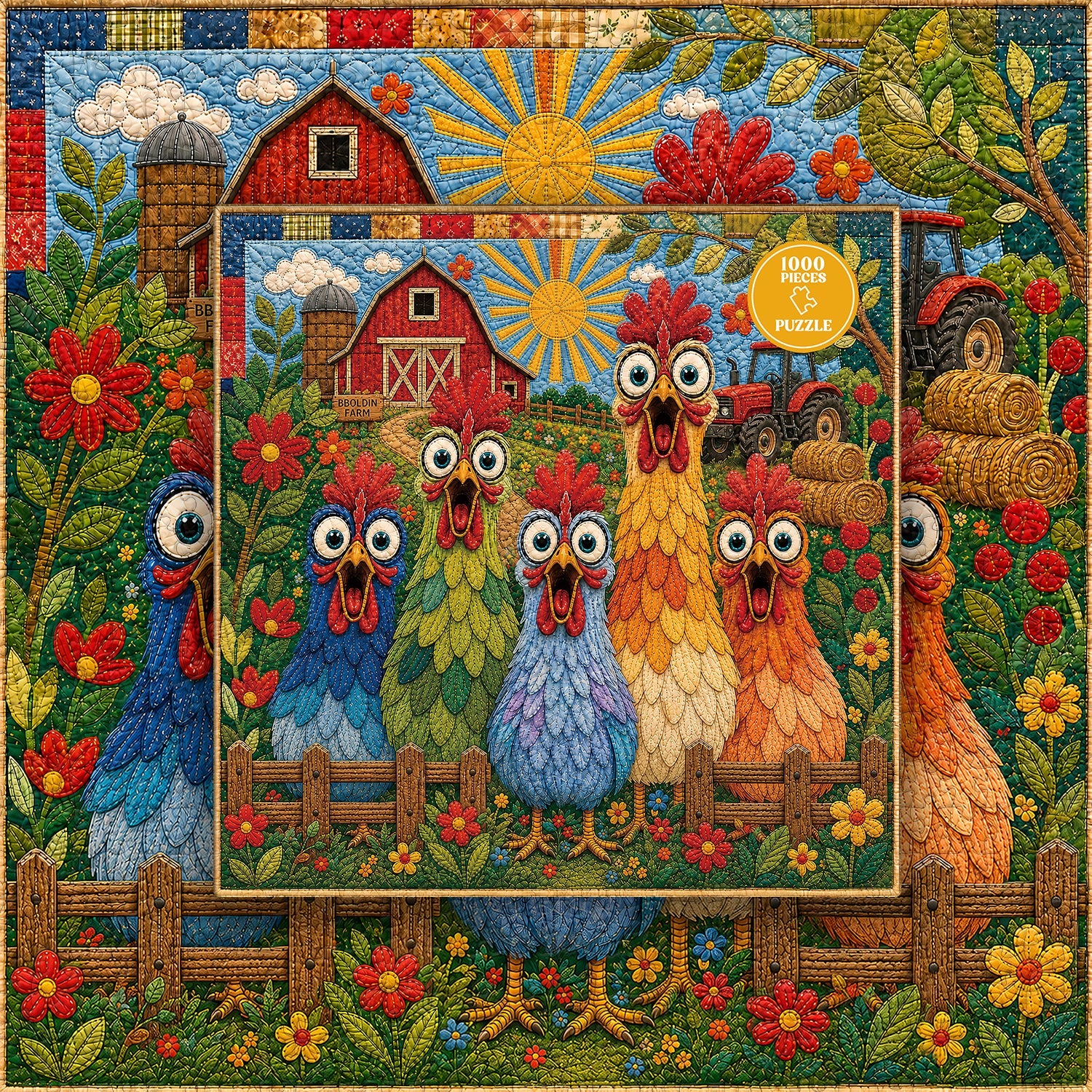 The Cluck Squad Jigsaw Puzzle 1000 Pieces