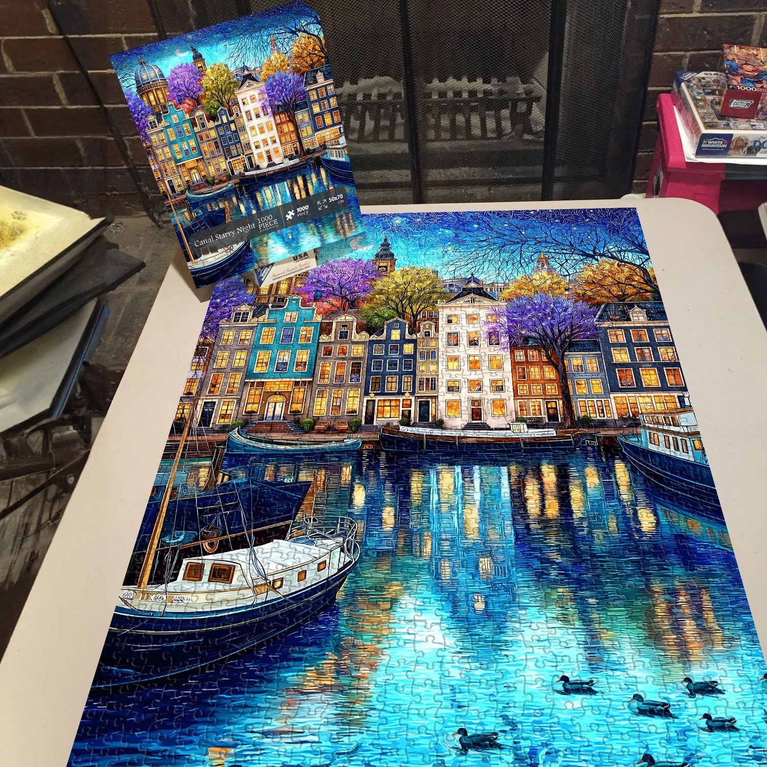 Canal Starry Night Jigsaw Puzzle 1000 Pieces