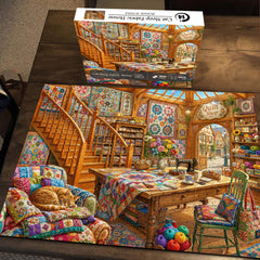 Cat Sleep Fabric House Jigsaw Puzzle 1000 Pieces