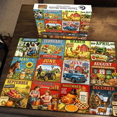 Twelve Farm Months Jigsaw Puzzle 1000 Piece