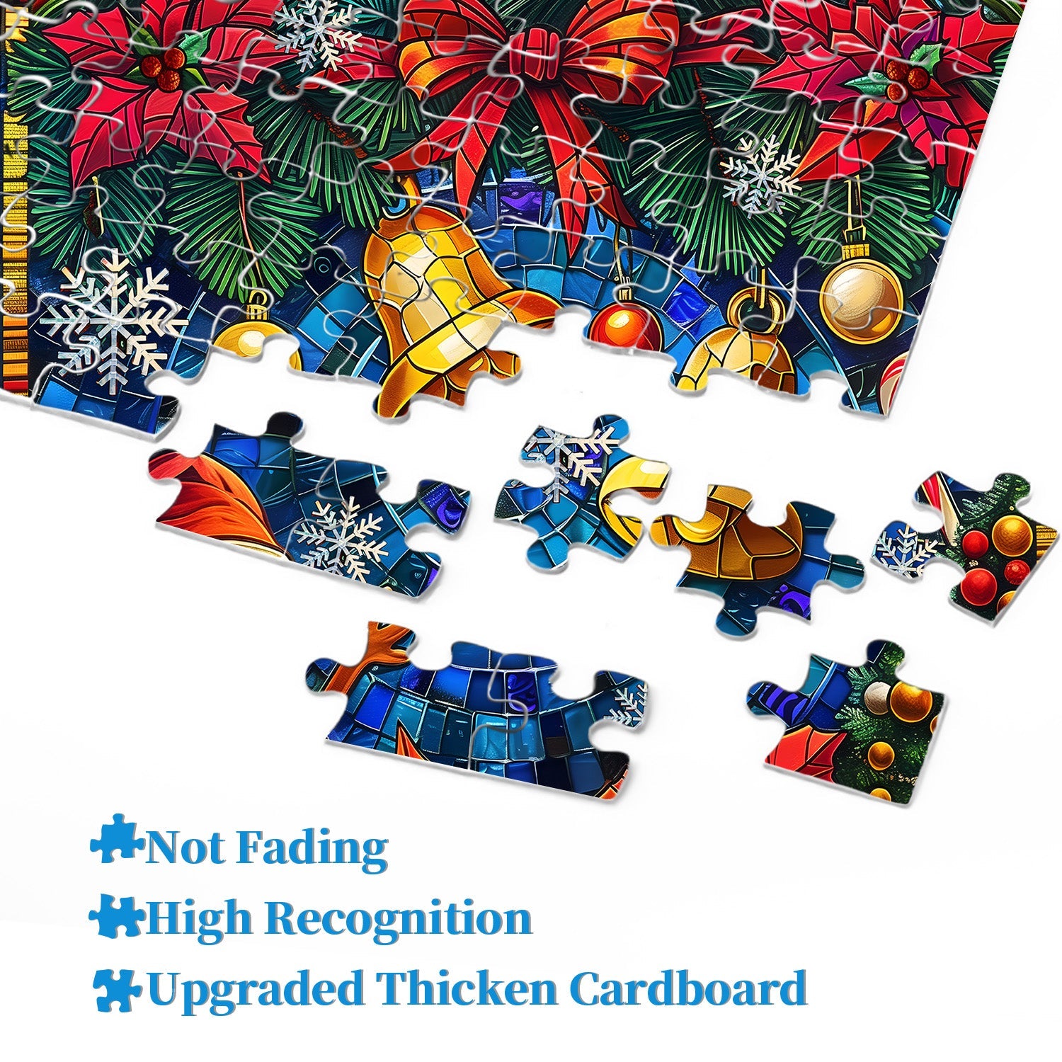 Mosaic Christmas Bells Jigsaw Puzzles 1000 Pieces