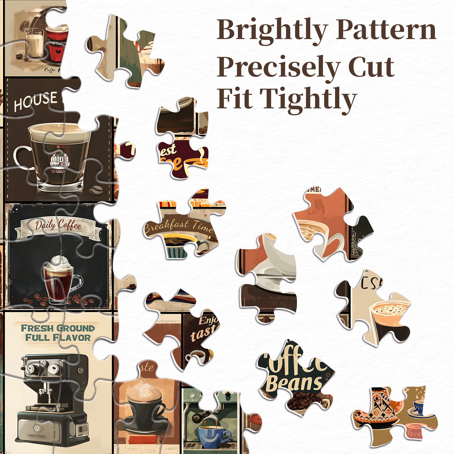 Vintage Coffee Collage Jigsaw Puzzle 1000 Pieces