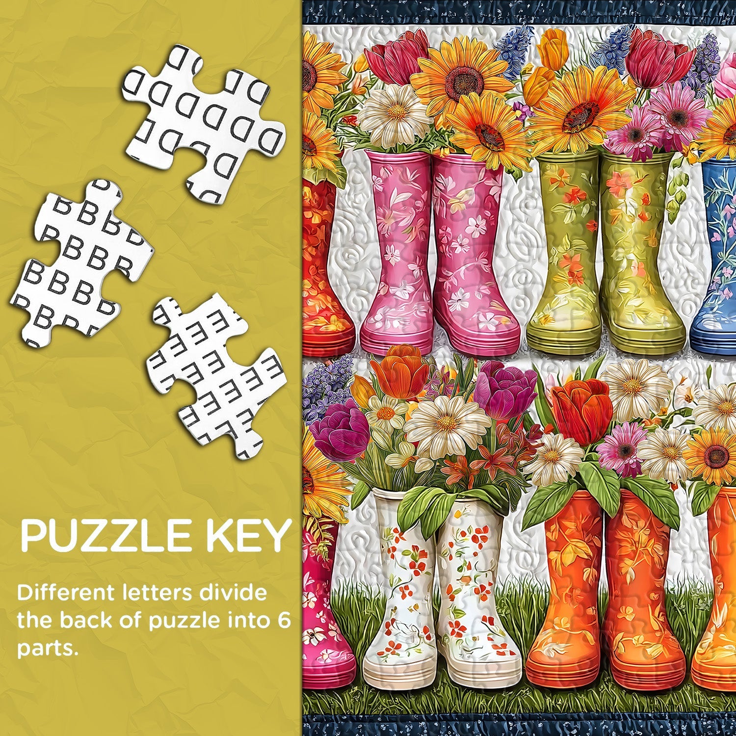 Flower Boots Jigsaw Puzzle 1000 Piece
