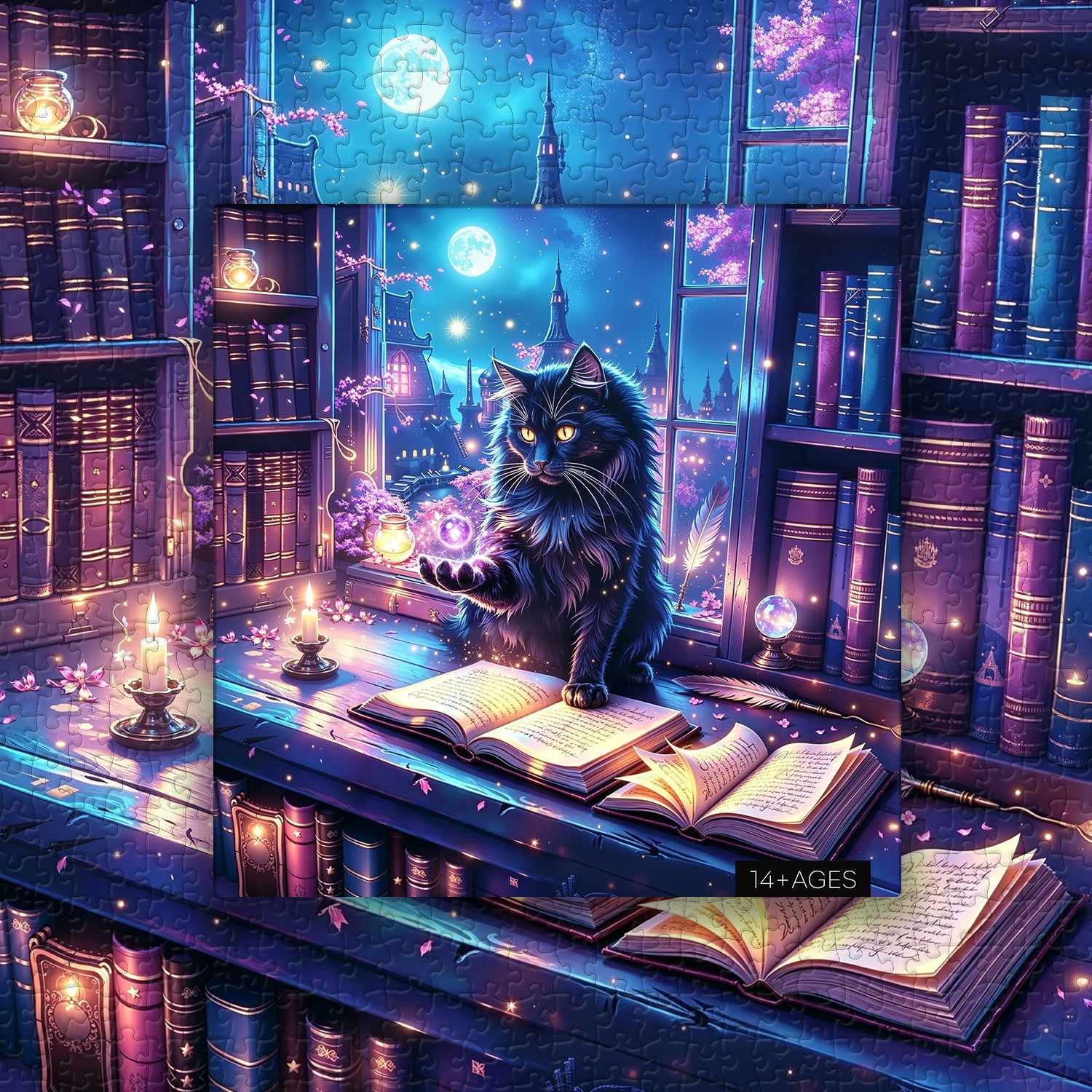 Magic Black Cat Jigsaw Puzzle 1000 Piece