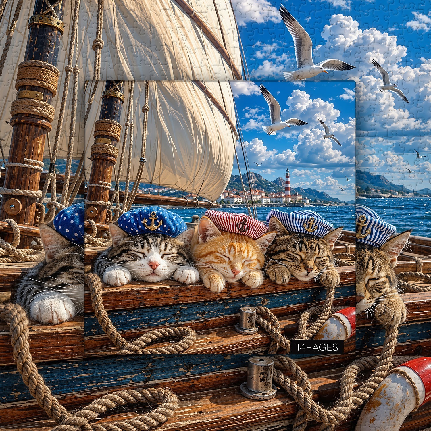 Nautical Cat Jigsaw Puzzle 1000 Piece