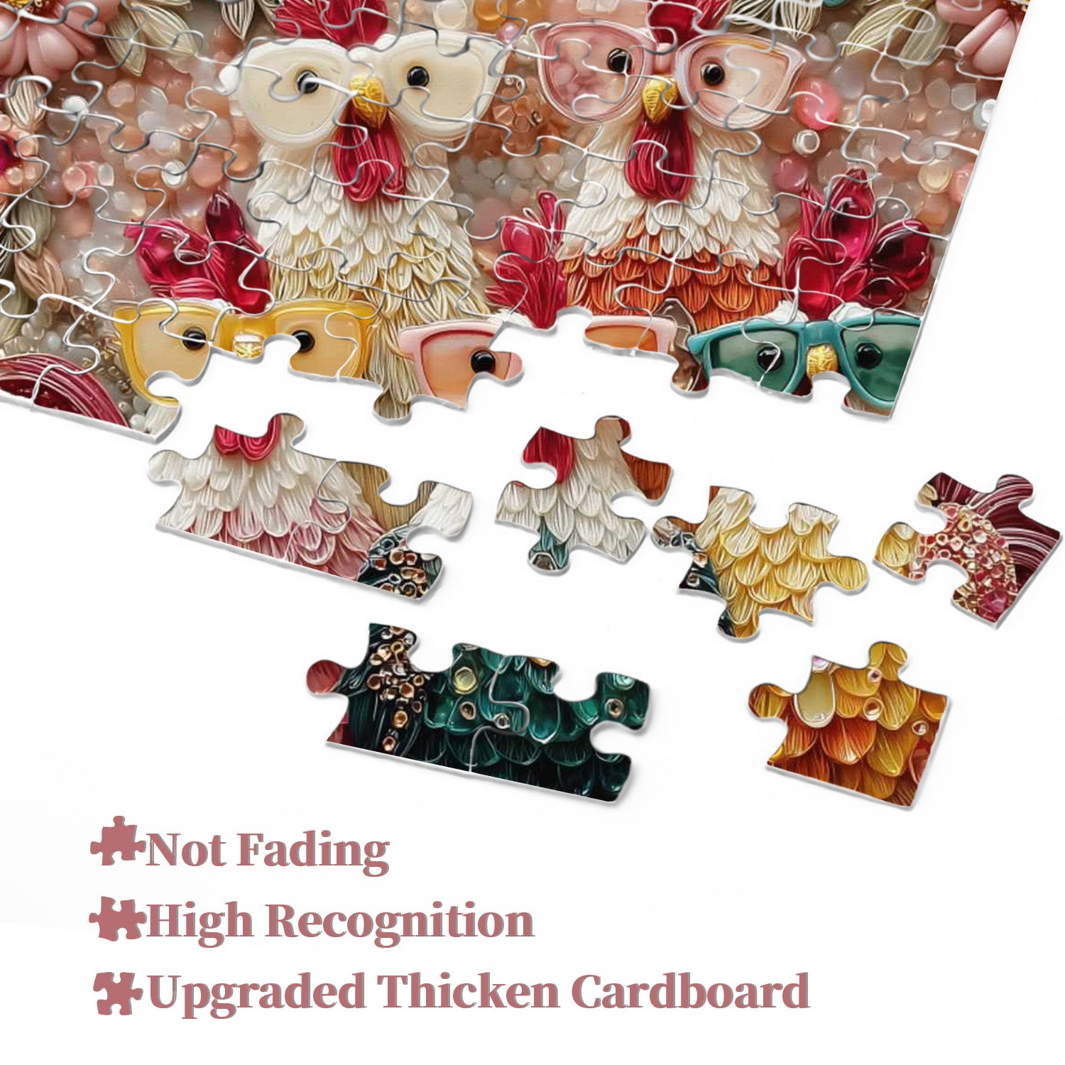Fancy Roosters Jigsaw Puzzle 1000 Piece