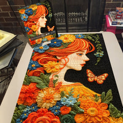 Embroidery Floral Muse Jigsaw Puzzle 1000 Pieces