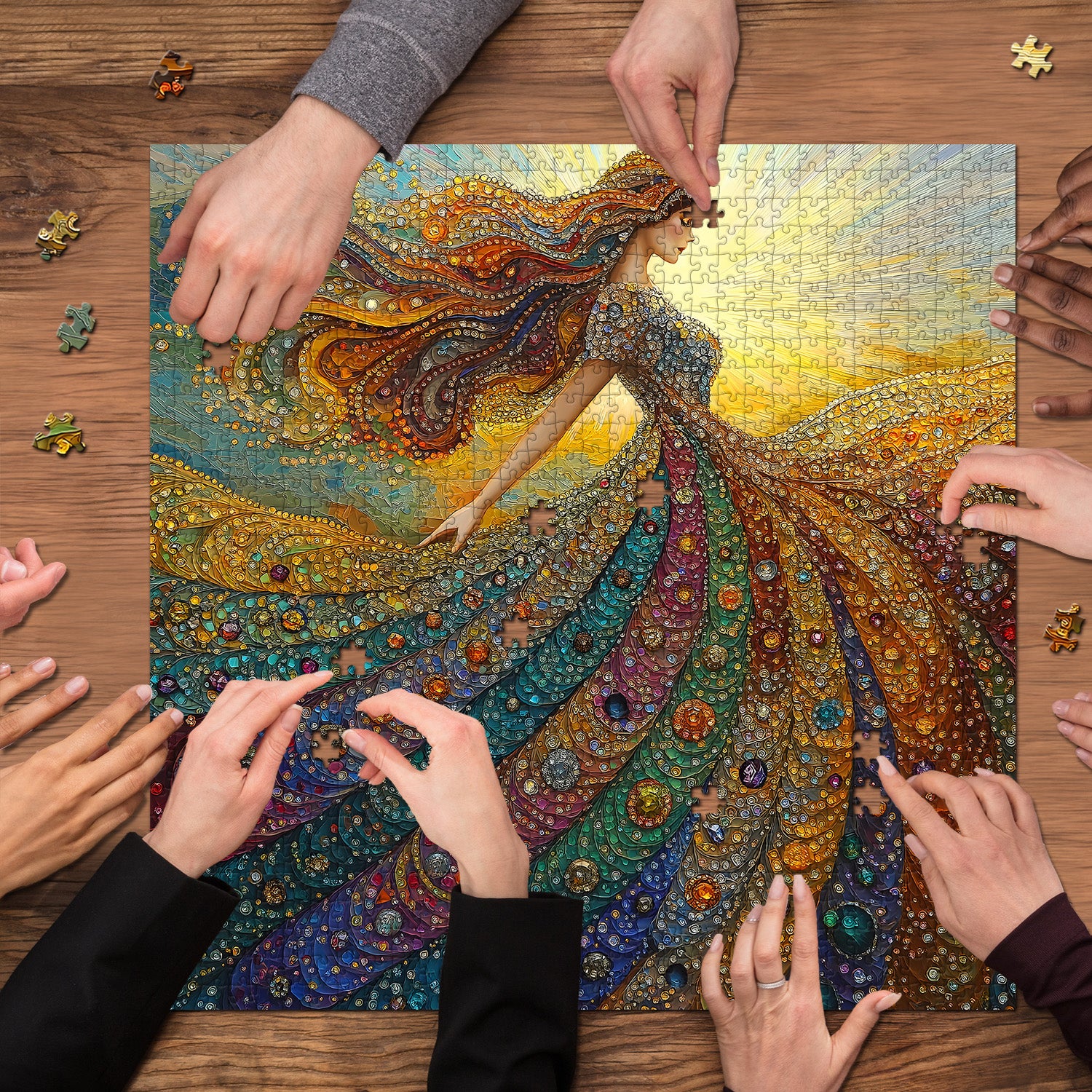 Gemstone Woman Jigsaw Puzzle 1000 Piece