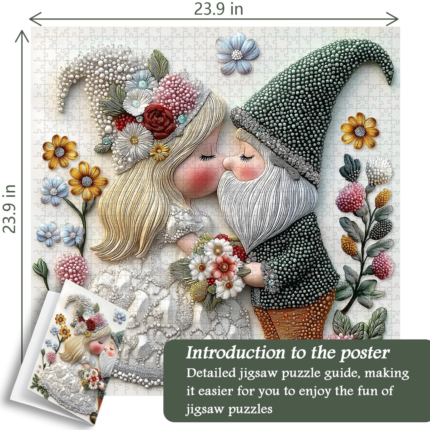 Gnomes In Love Jigsaw Puzzle 1000 Pieces