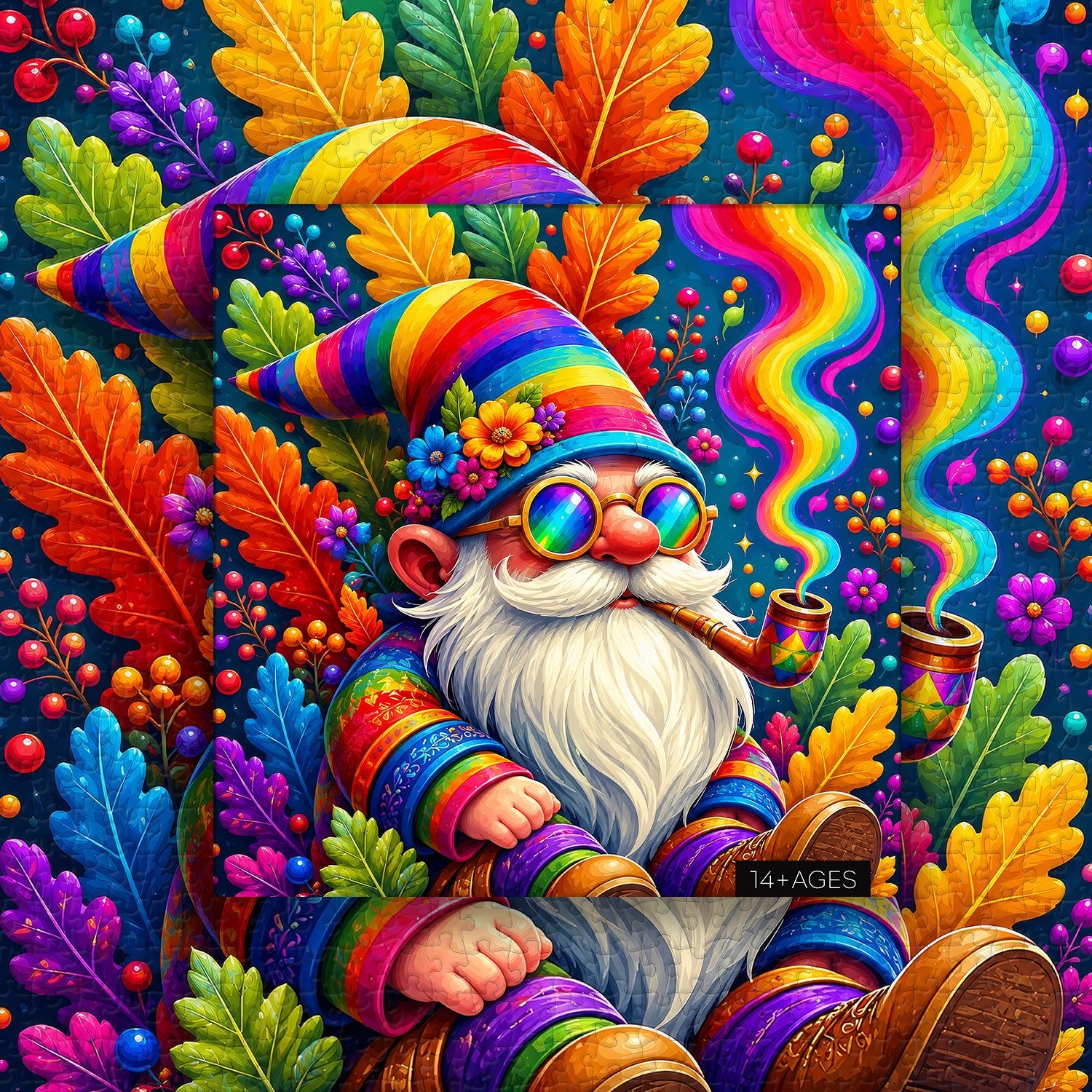 Rainbow Gnome Jigsaw Puzzle 1000 Piece