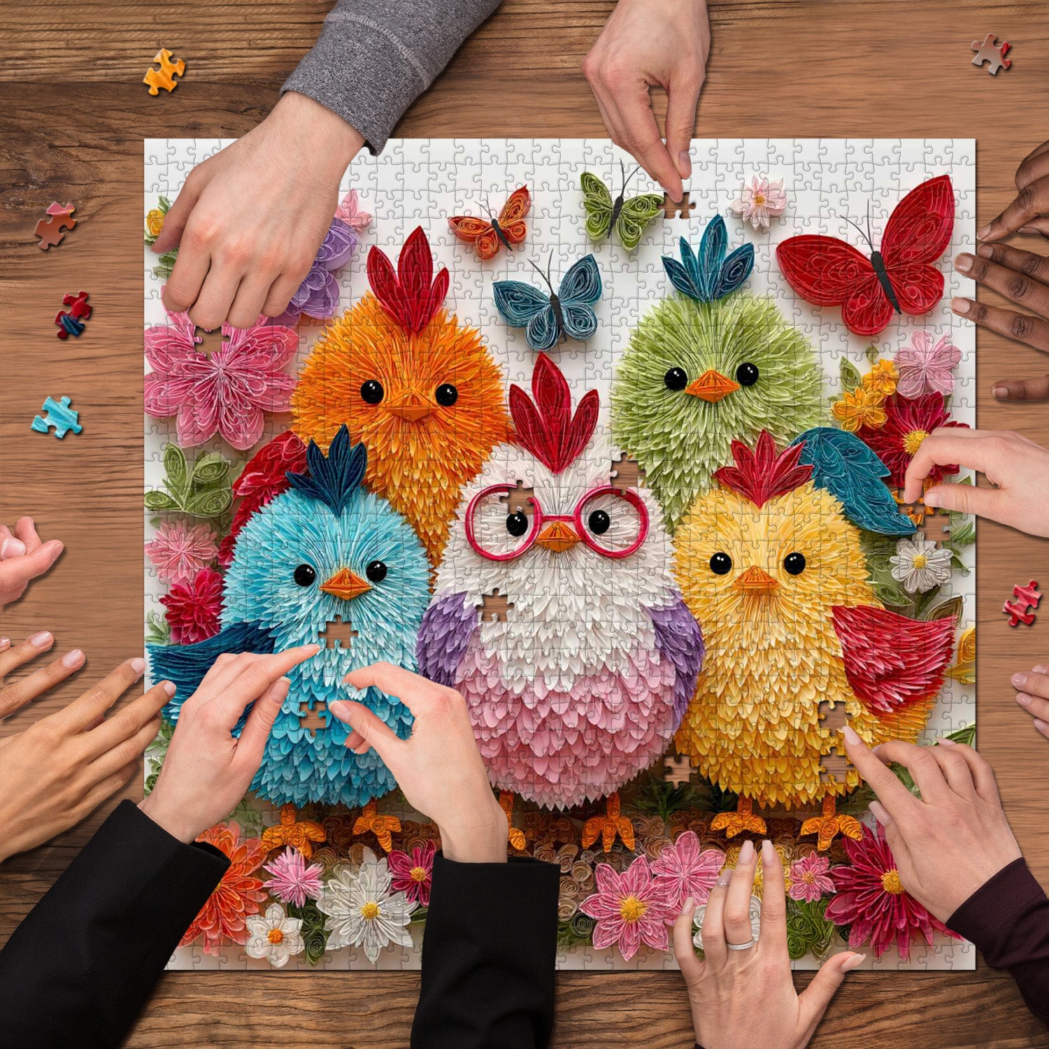 Blossom Chicks Jigsaw Puzzle 1000 Pieces