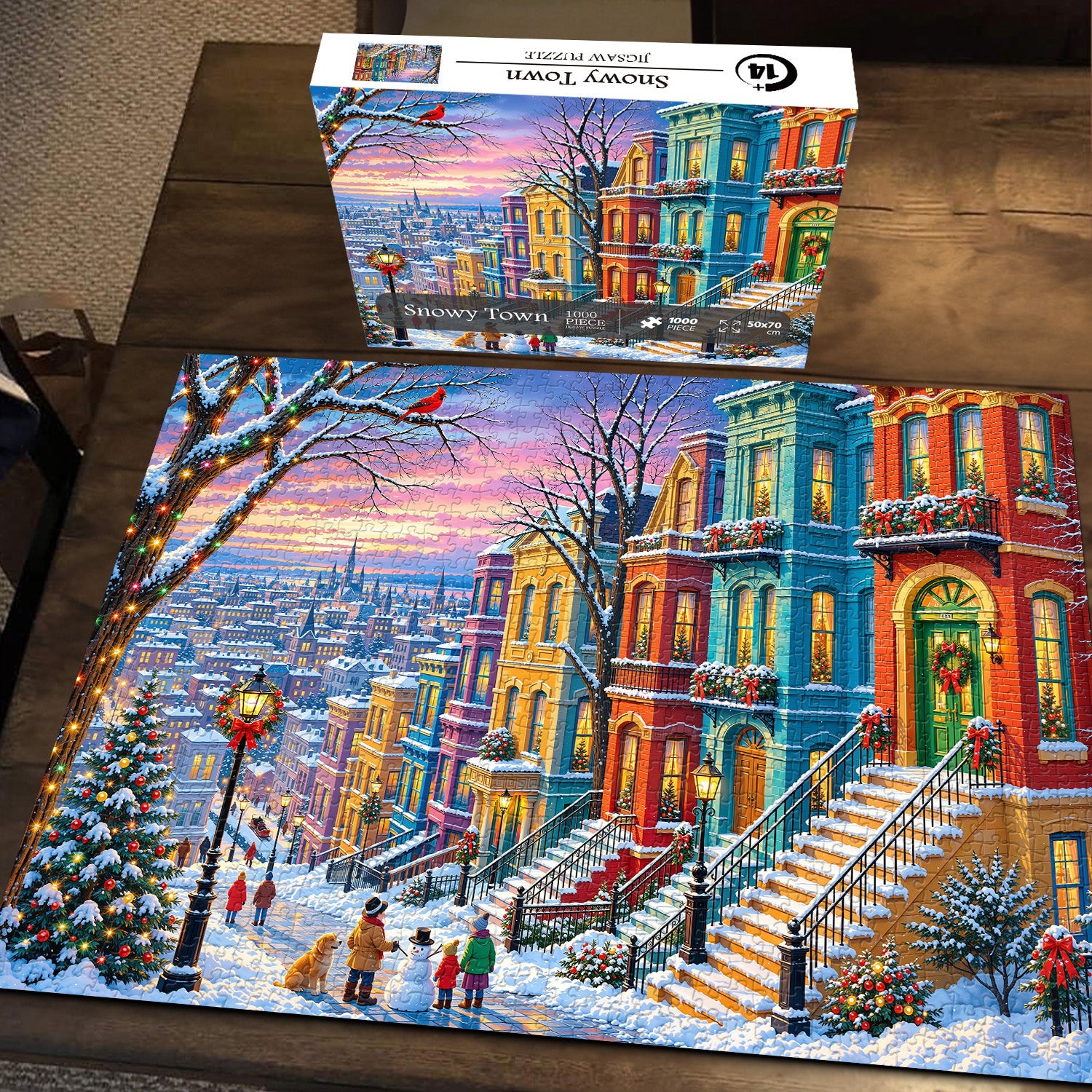 Snowy Town Jigsaw Puzzle 1000 Piece