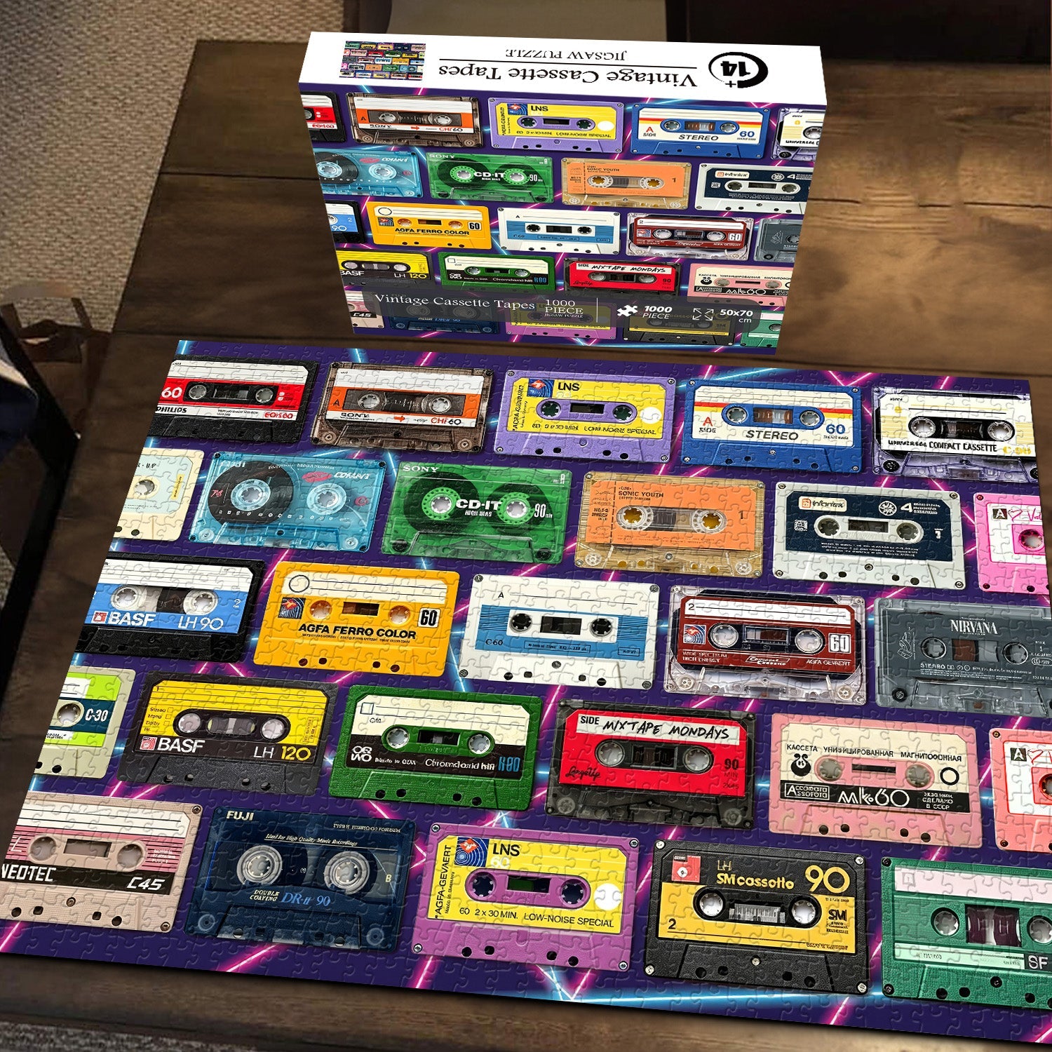 Vintage Cassette Tapes Jigsaw Puzzle 1000 Pieces
