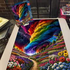 Rainbow Tornado Jigsaw Puzzle 1000 Pieces